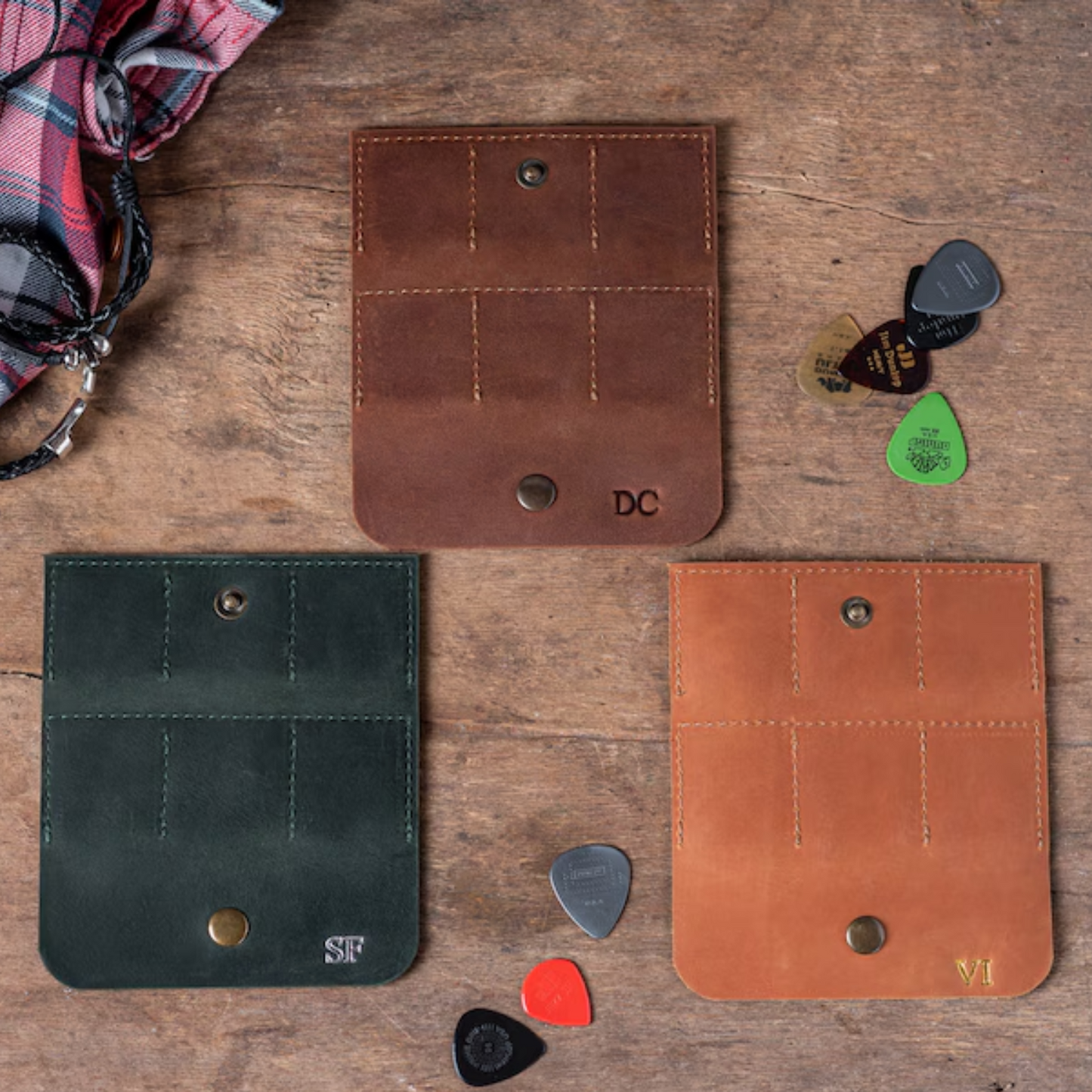 Leather Guitar Pick Holder
