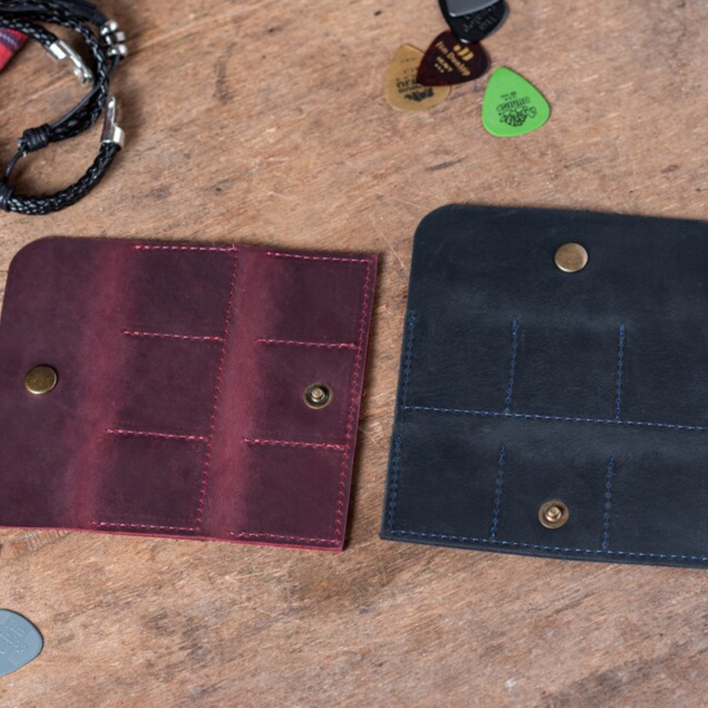 Leather Guitar Pick Holder