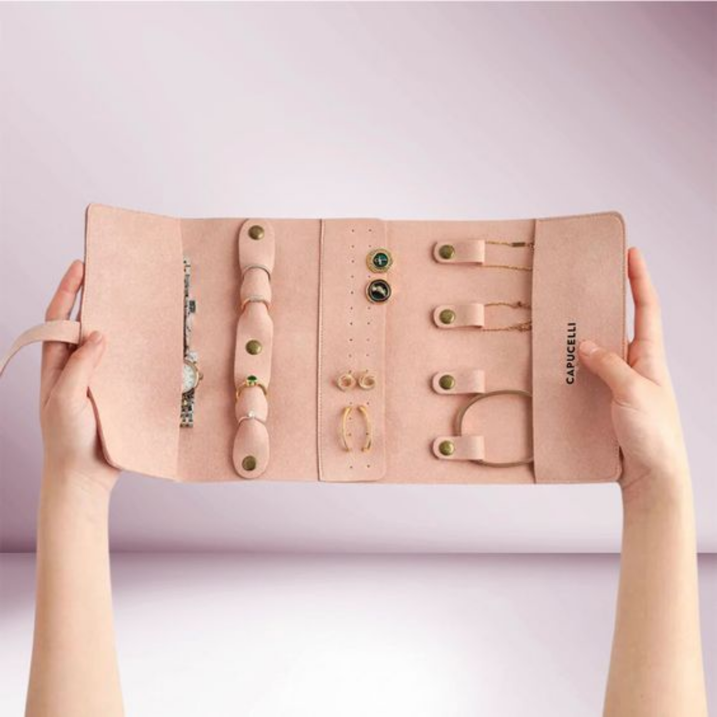 Leather Travel Jewellery Roll