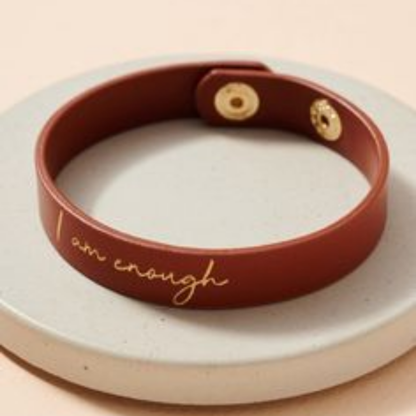 Leather snap bracelet