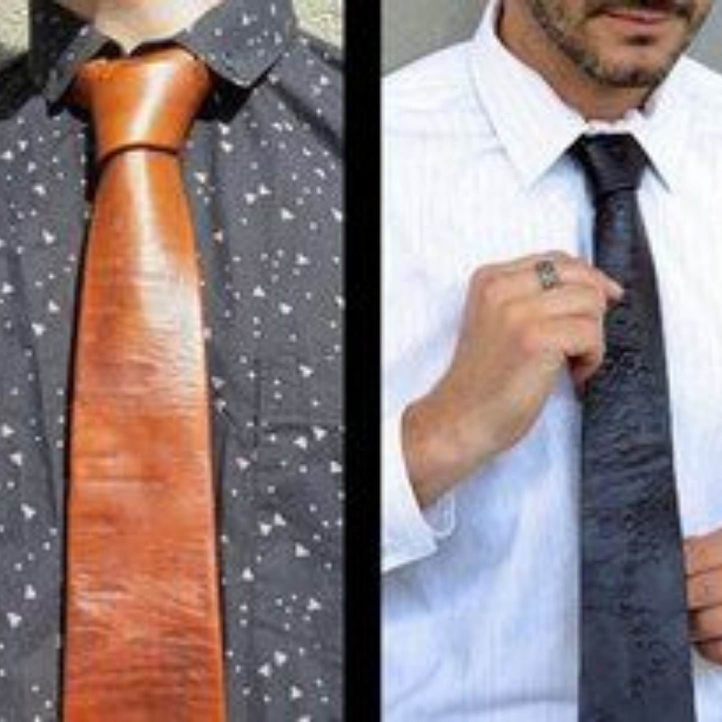 Leather Neckties