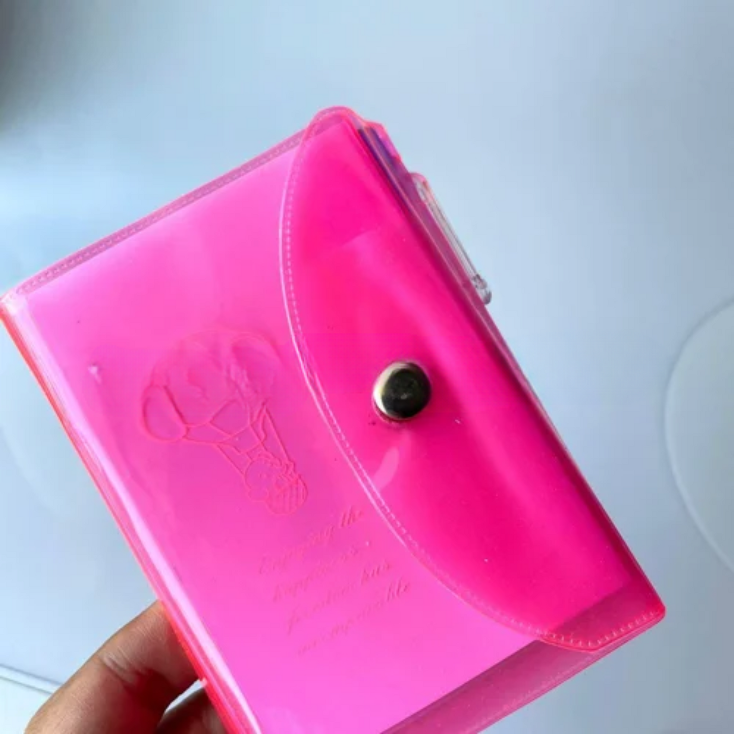 Transparent pocket folding card case pouch