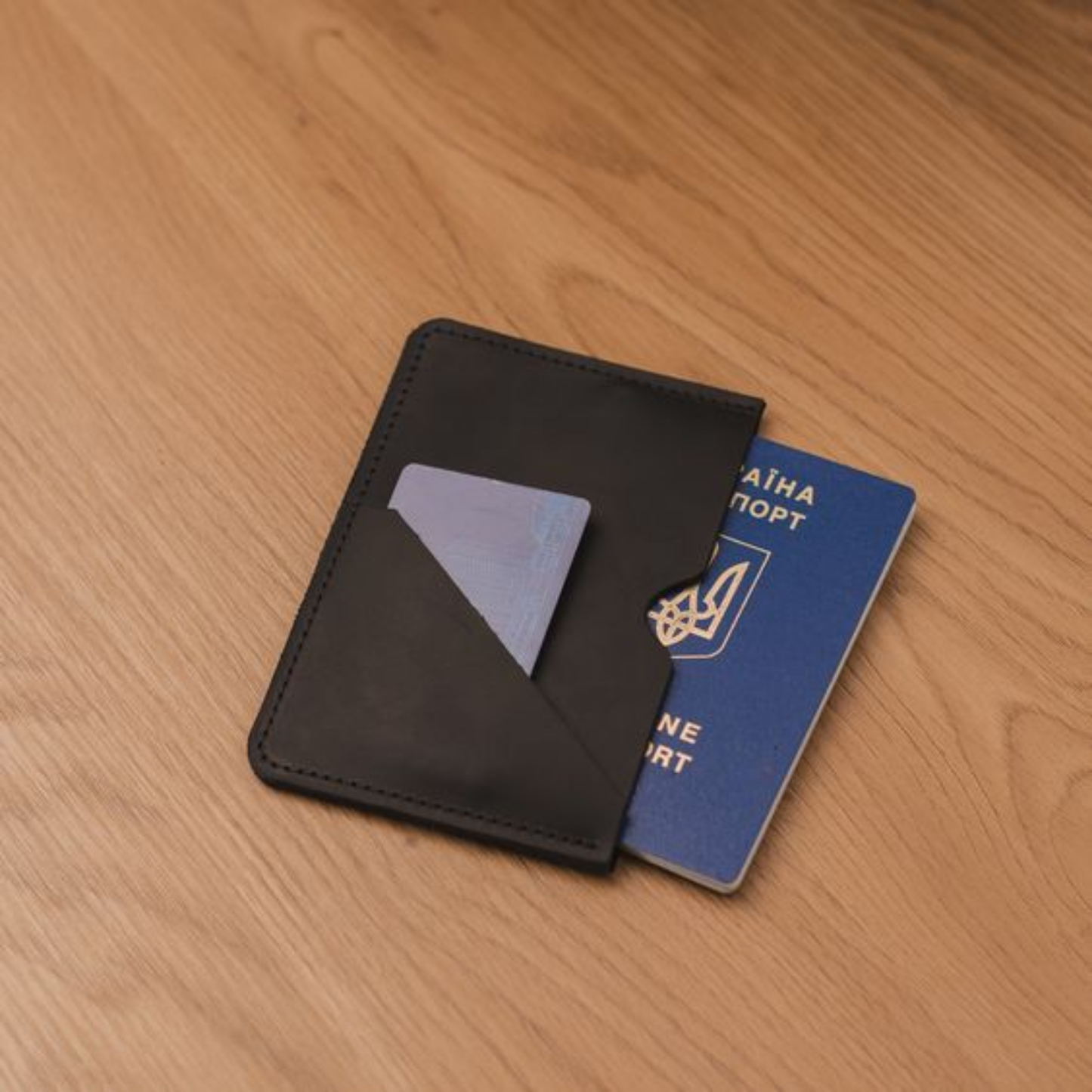 Slim Leather Passport Holder