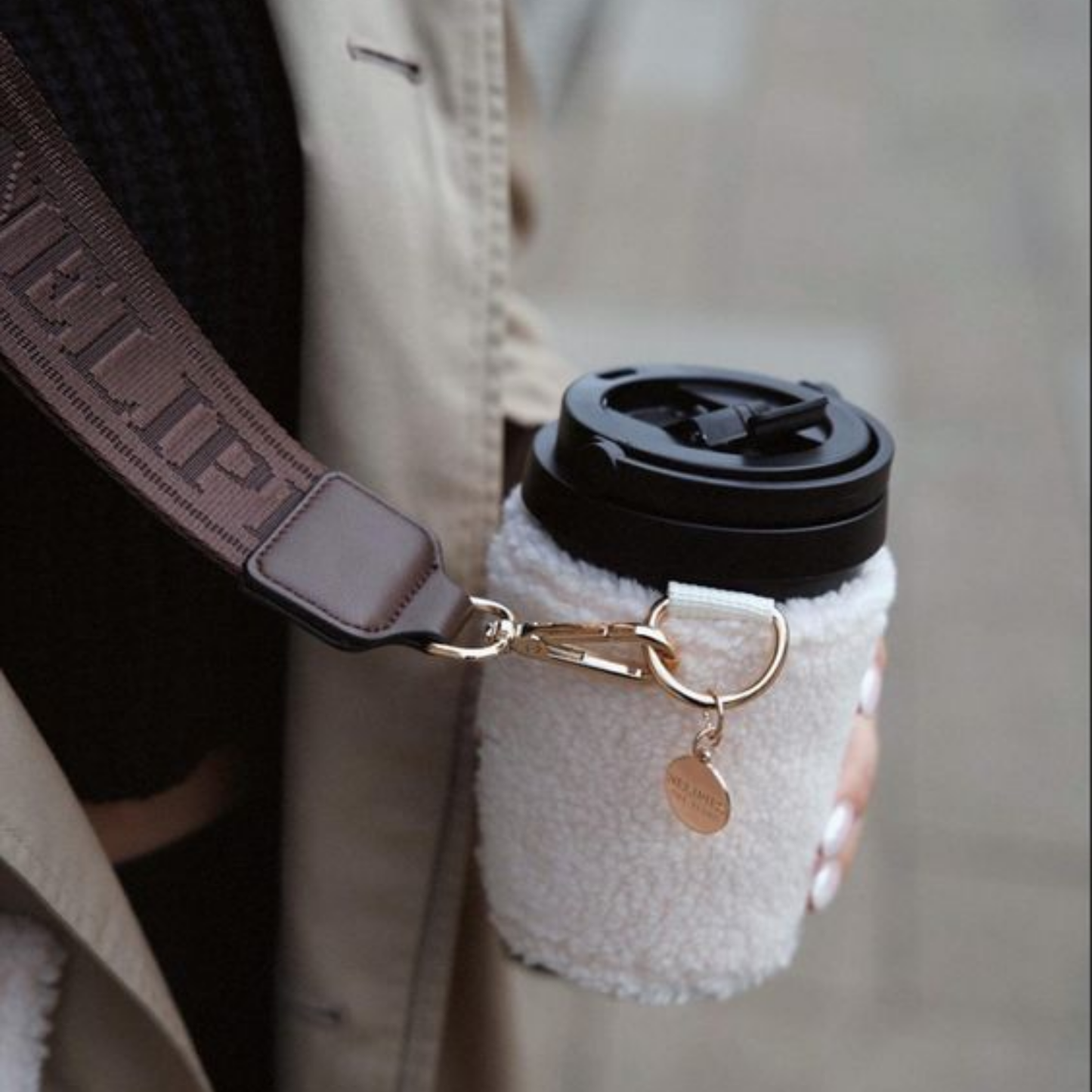 Portable Insulated Pu Leather Cup Bag