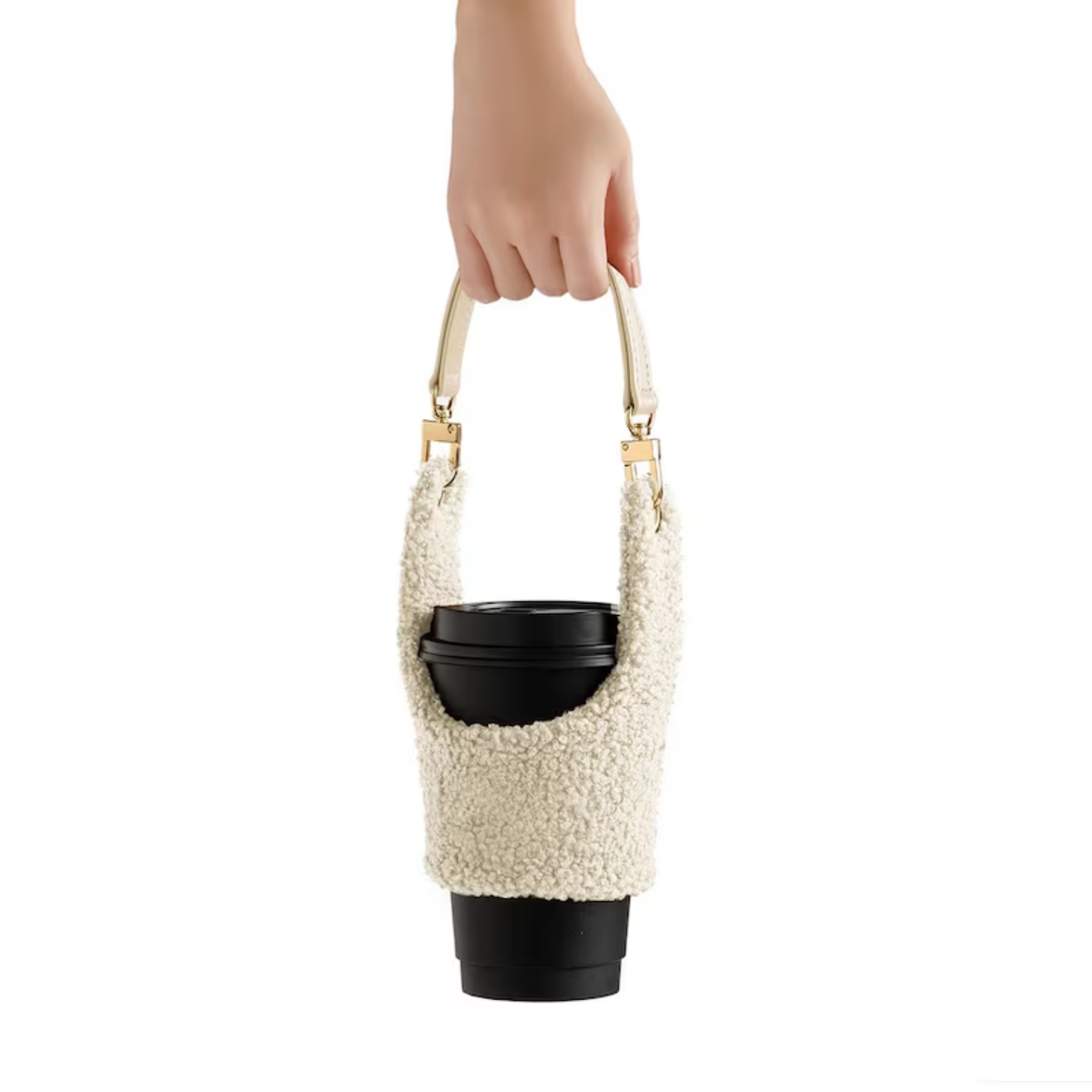 Portable Insulated Pu Leather Cup Bag