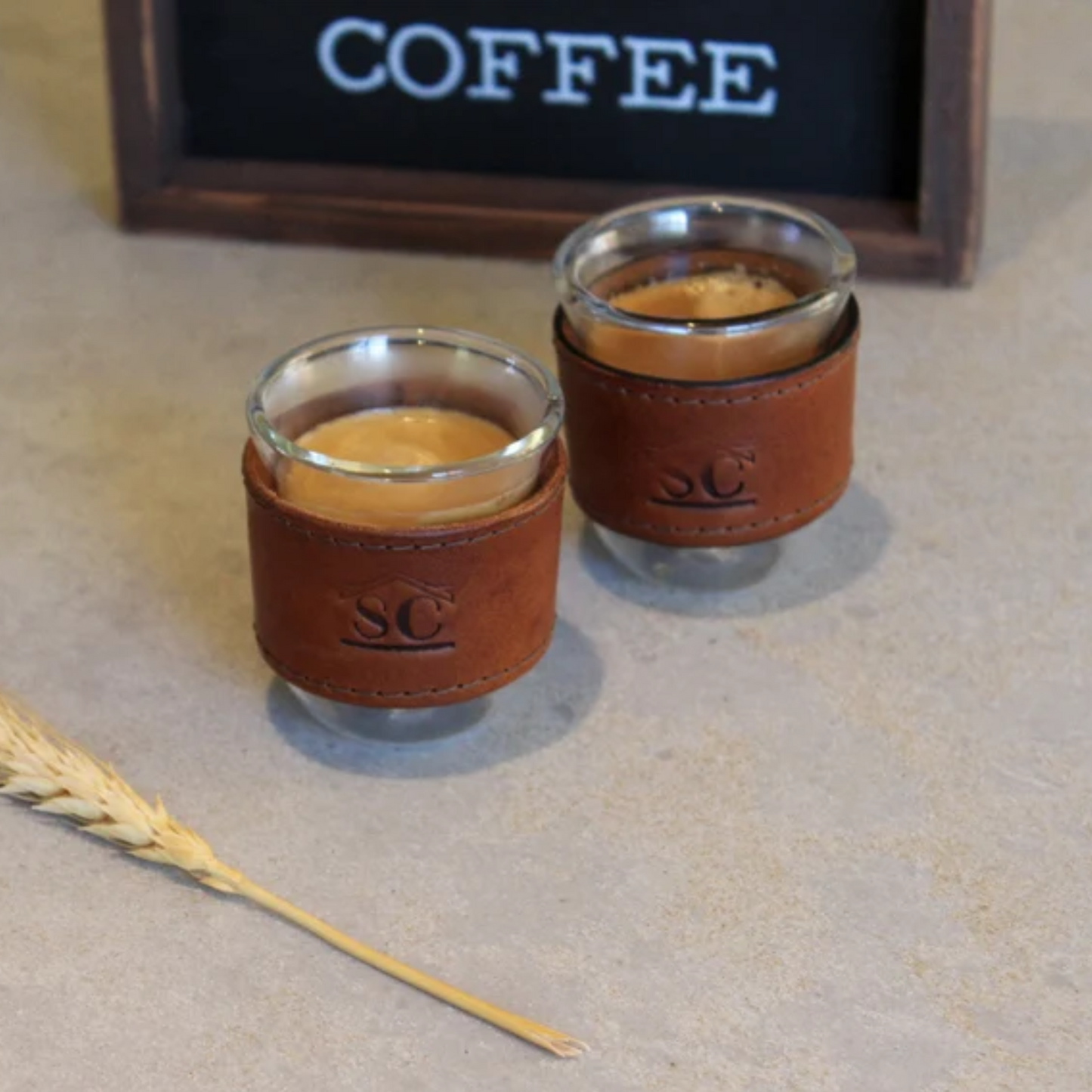 Leather Wrapped Whiskey Glasses