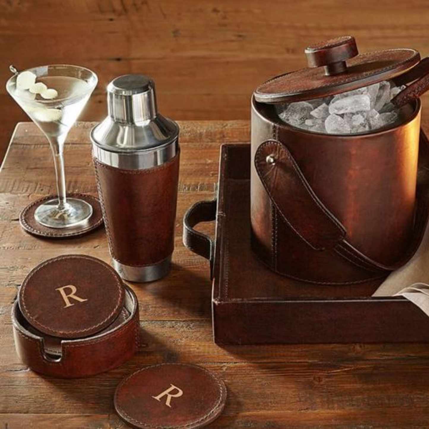 Leather Wrapped Glasses