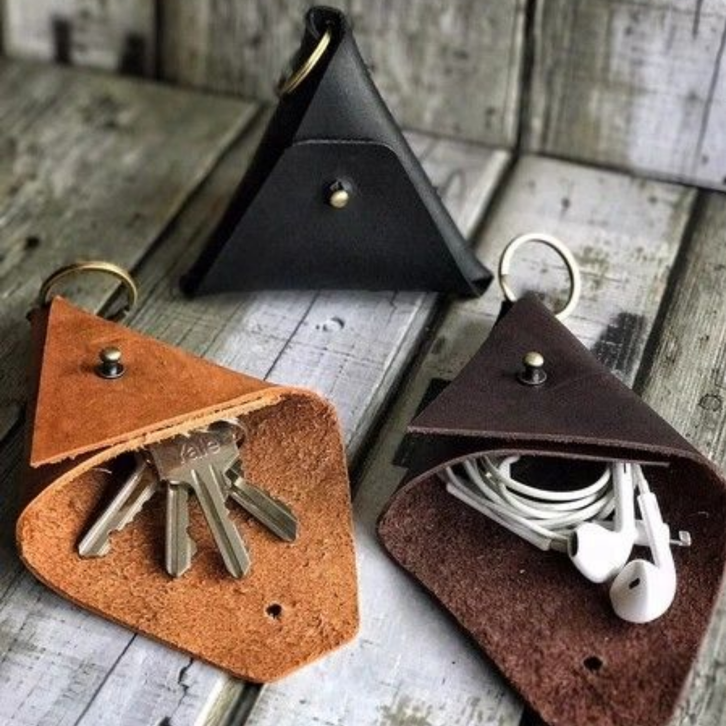 Unisex PU Leather Key Holder
