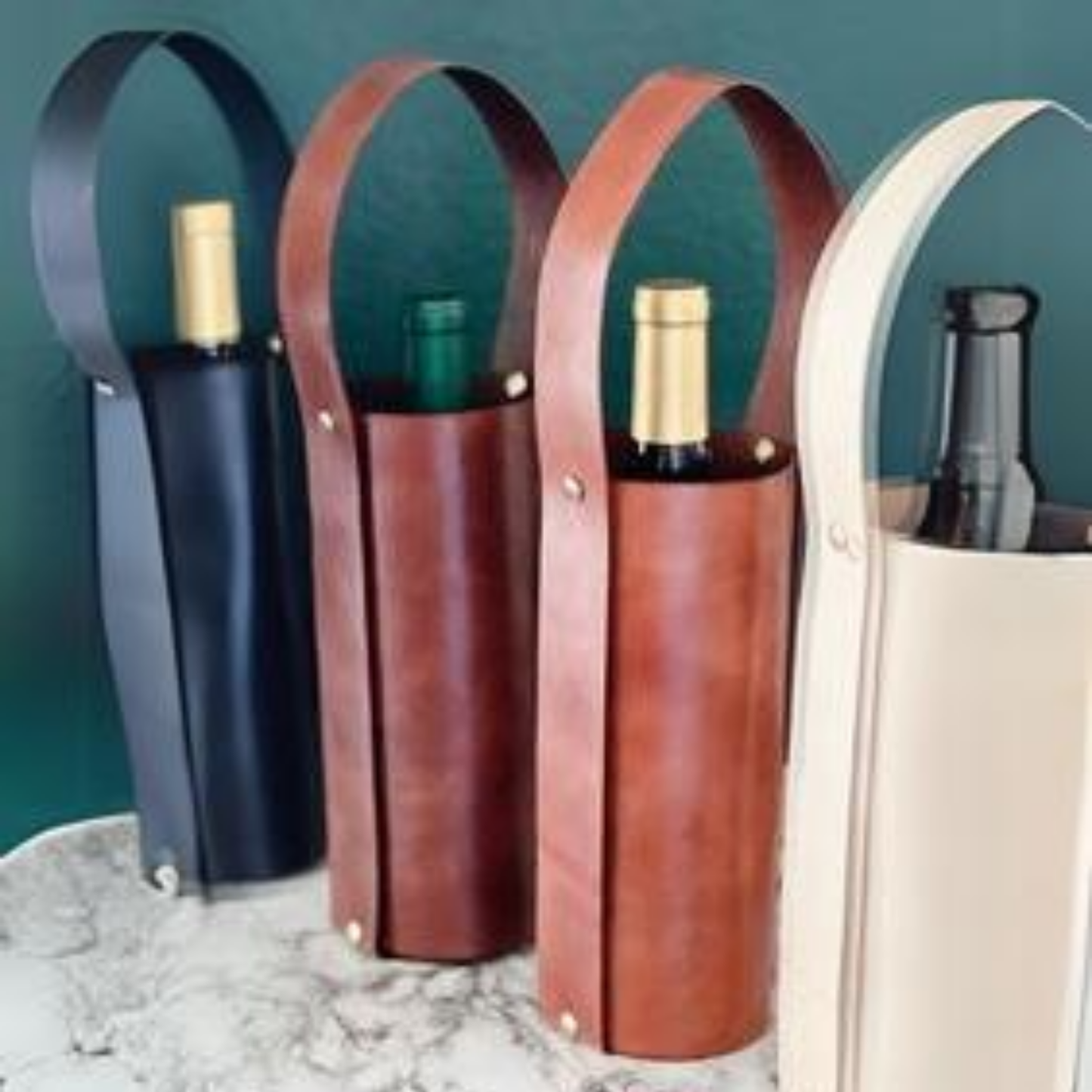 Leather Wine Bottle Carrier