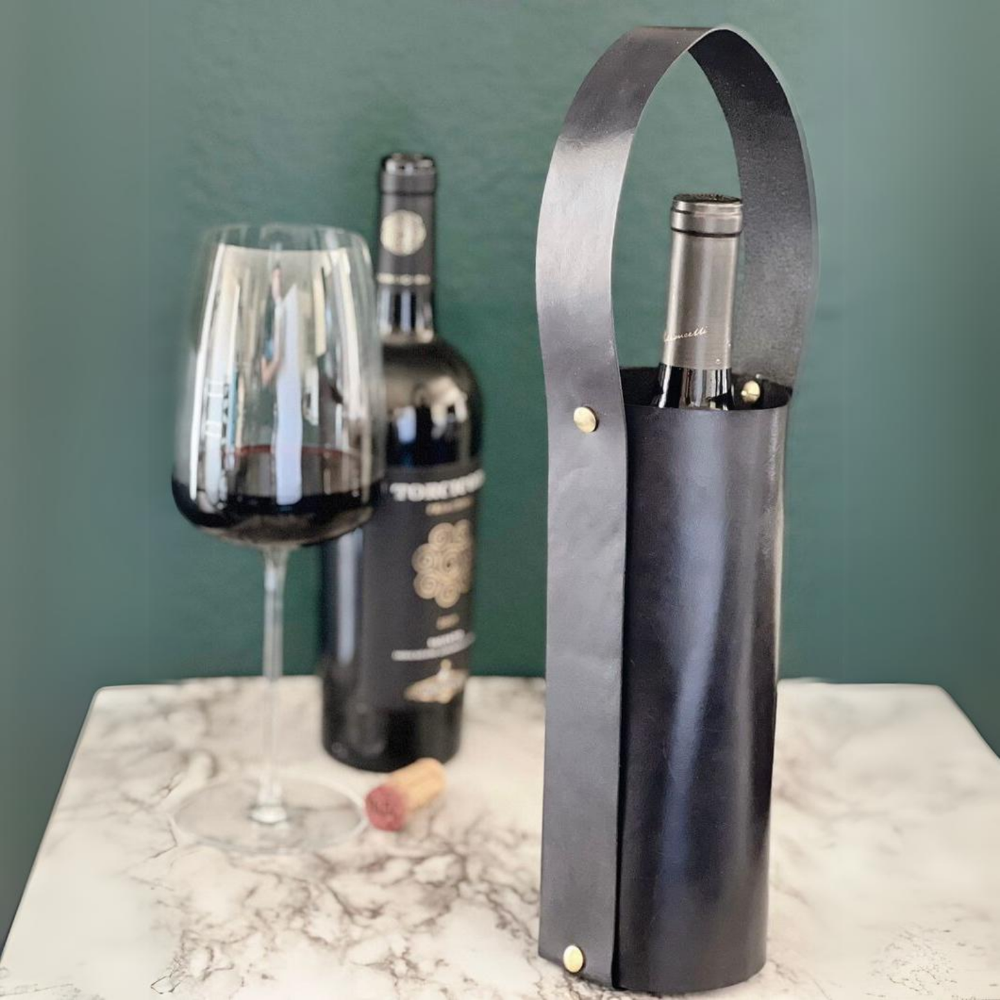 Leather Wine Bottle Carrier