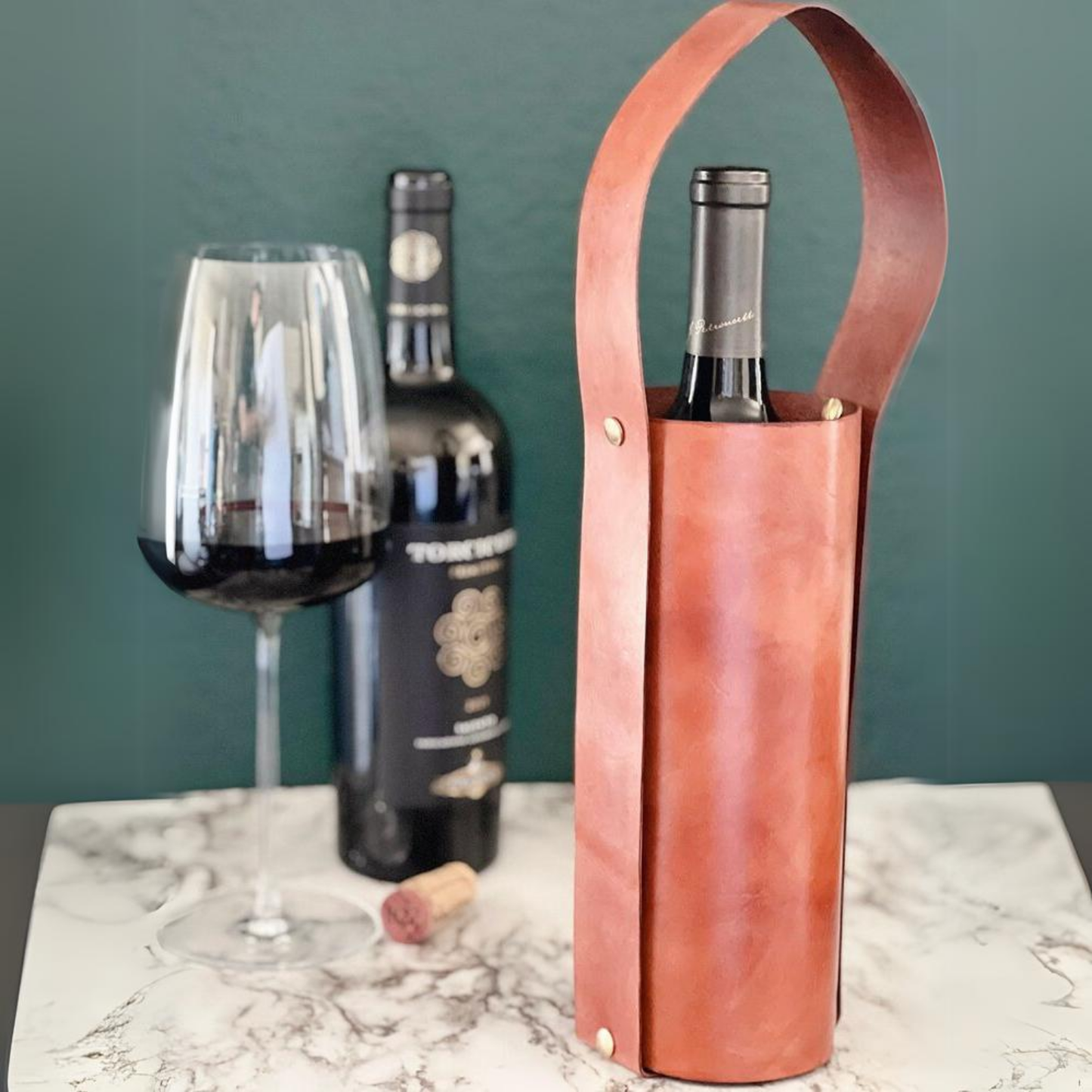 Leather Wine Bottle Carrier
