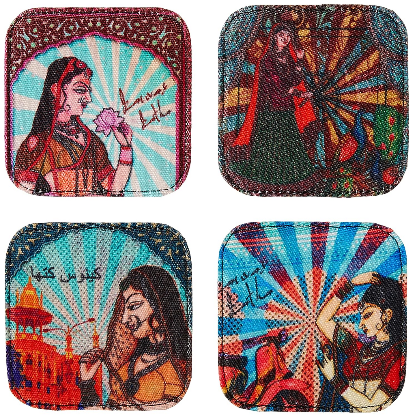 Digital Printed Table Coaster 4-Pieces