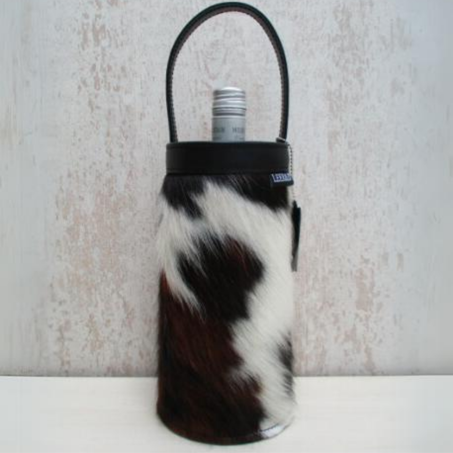 Wine Bottle Carrier Tote Bag Cow & Spot print