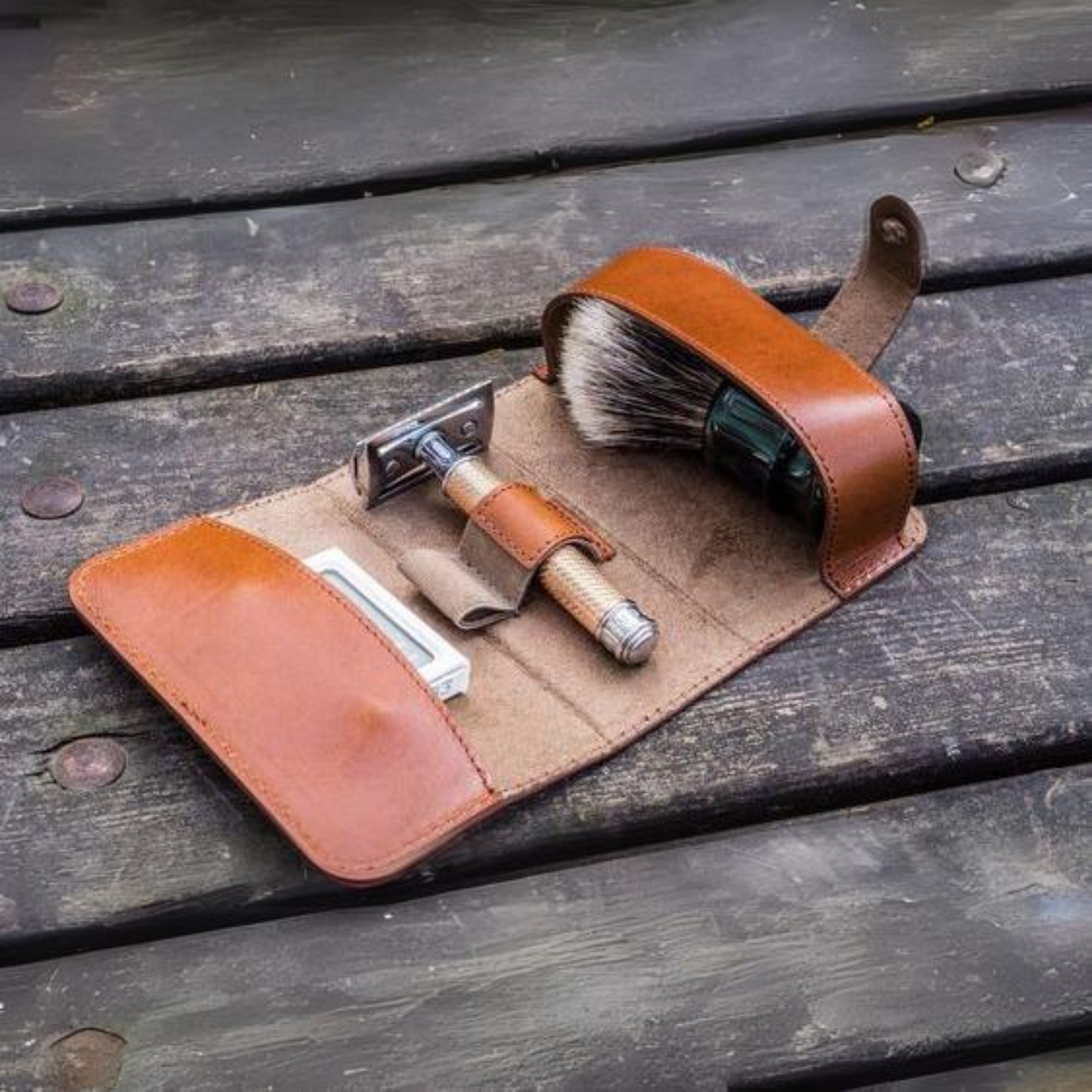 Leather Shaving Kit Bags