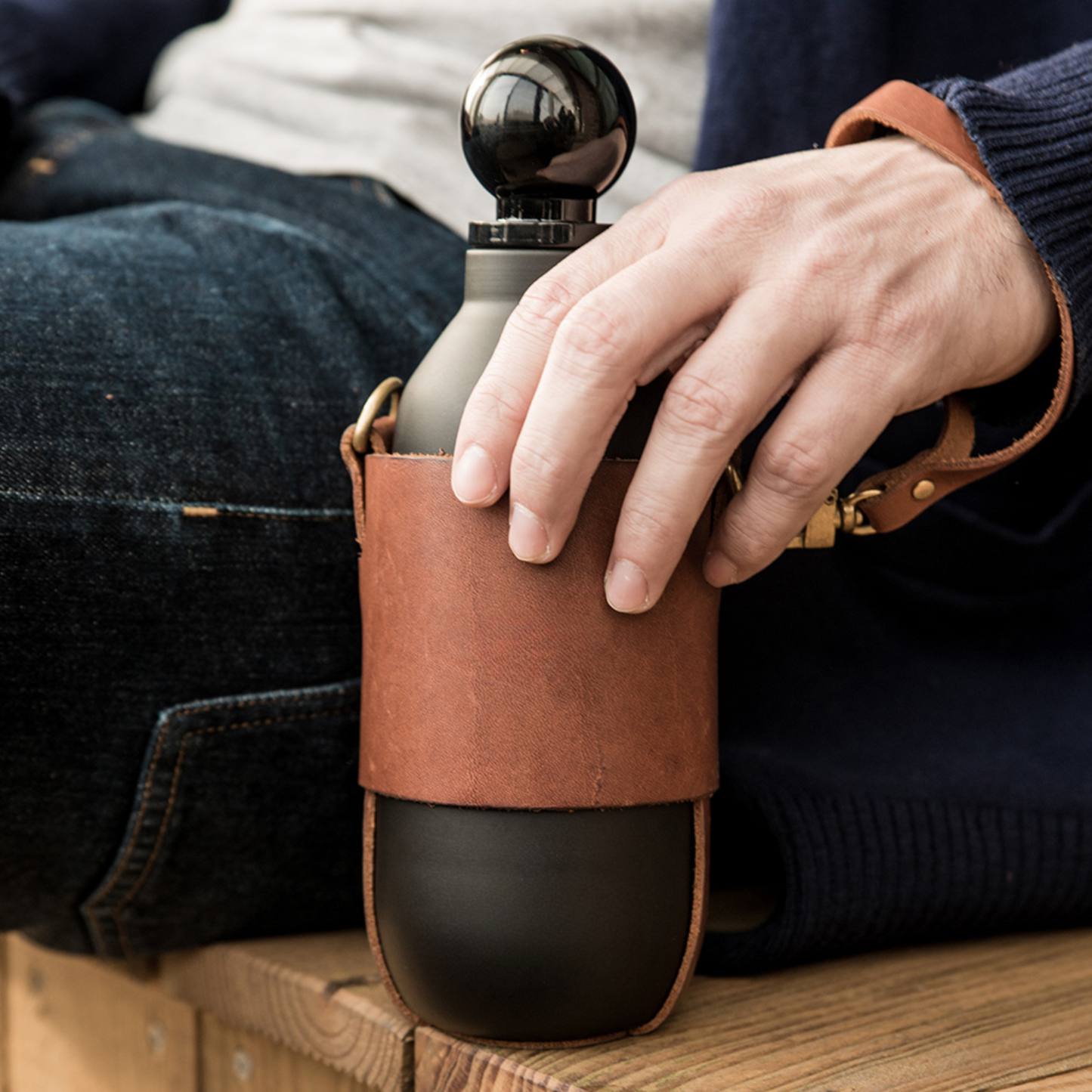 Leather Bottle Holder