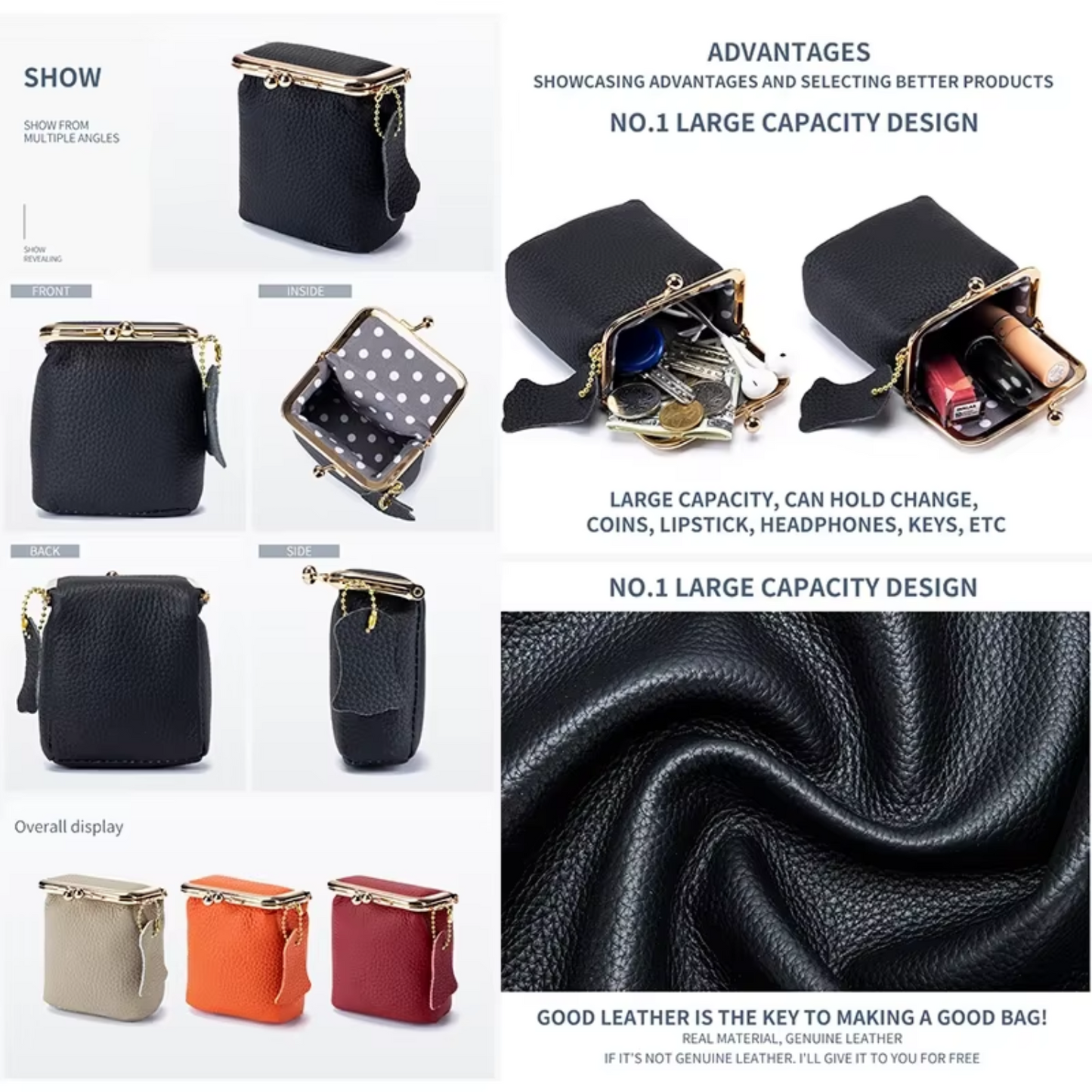 Mini Kiss Lock Cosmetic Purse