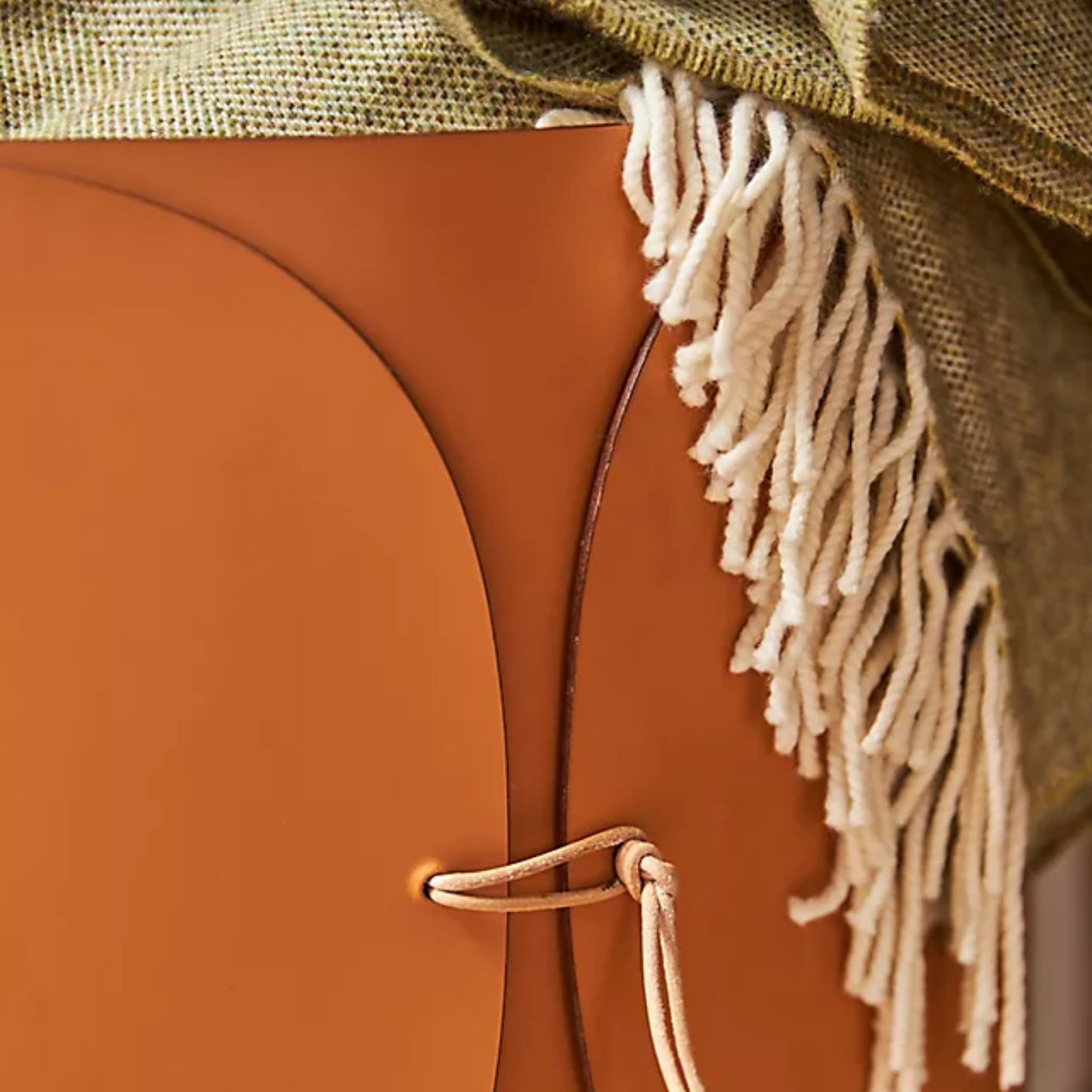 Folding Leather Basket