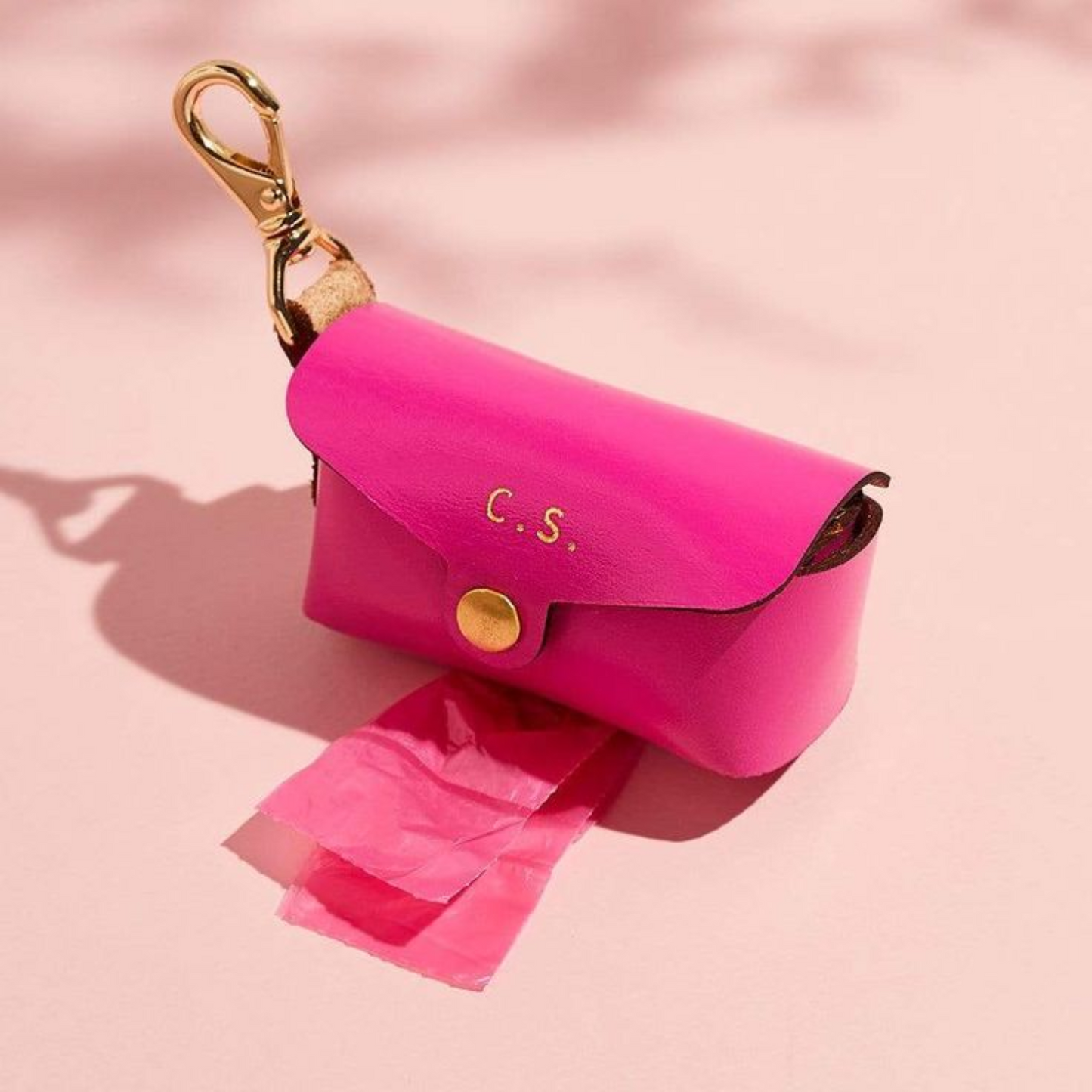 Leather Dog Poop Bag Holder