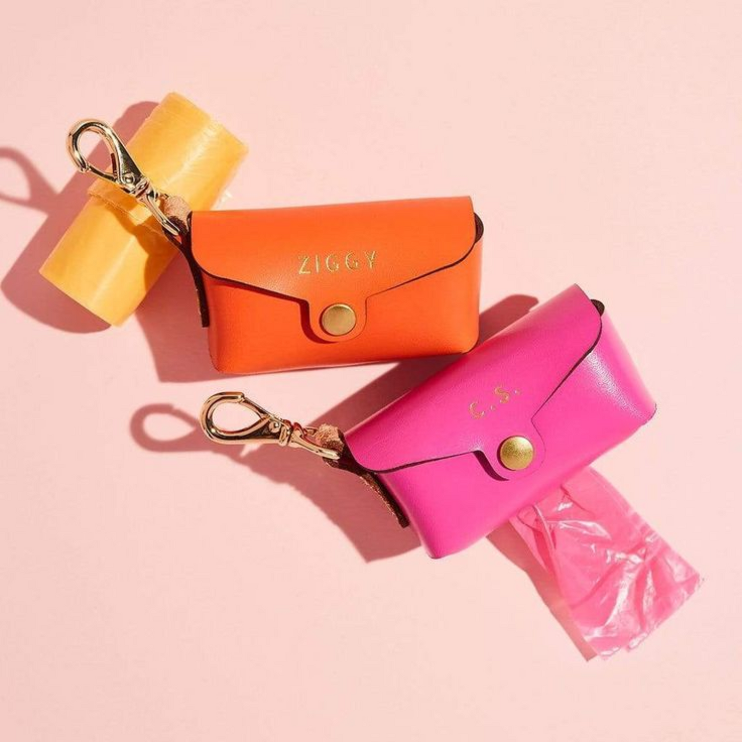 Leather Dog Poop Bag Holder