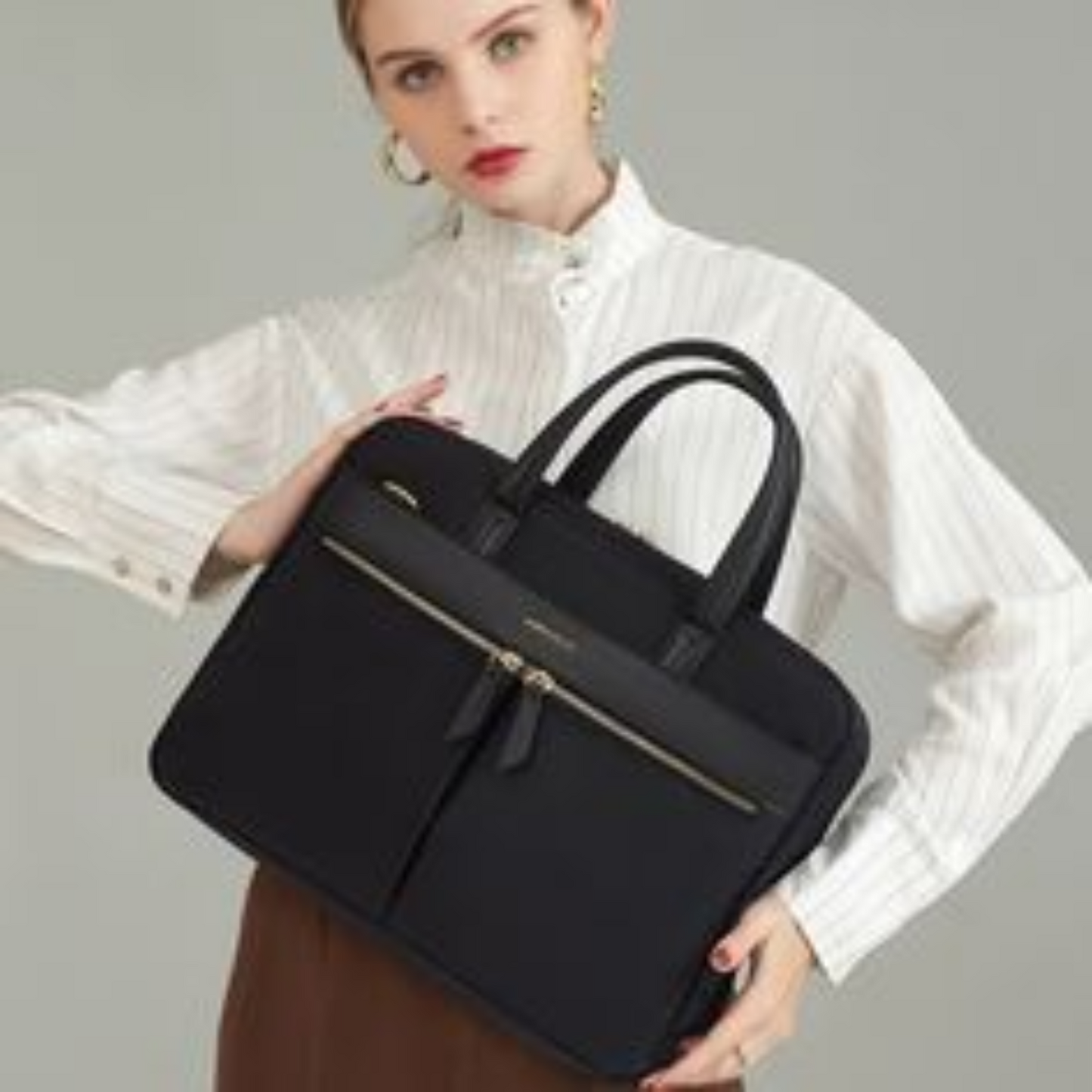 Laptop Briefcase Business Document Organizer Bag