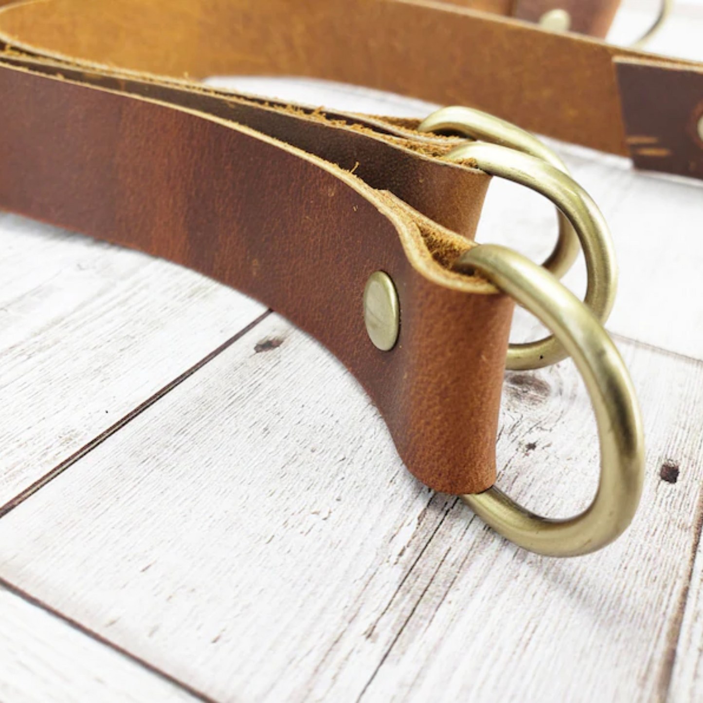 Leather curtain tie backs