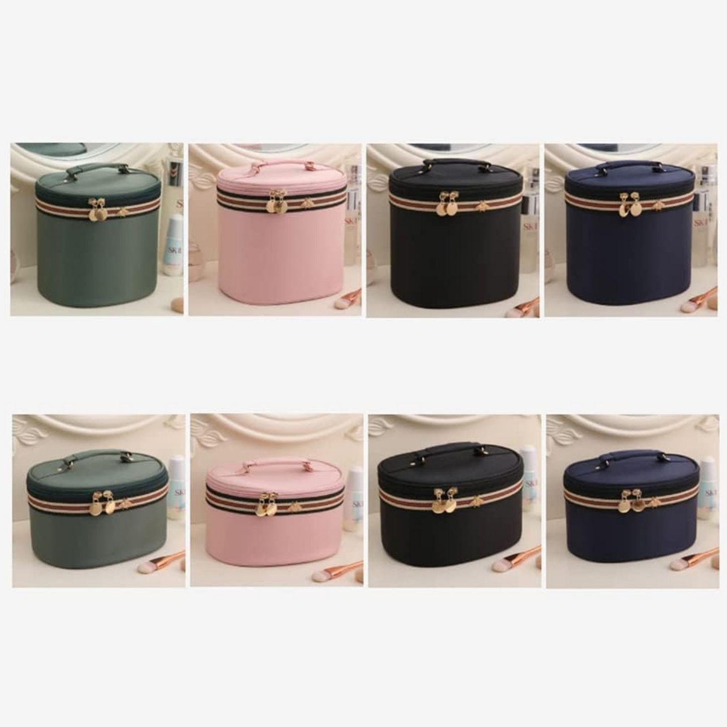 Cosmetic Storage Box with Handle
