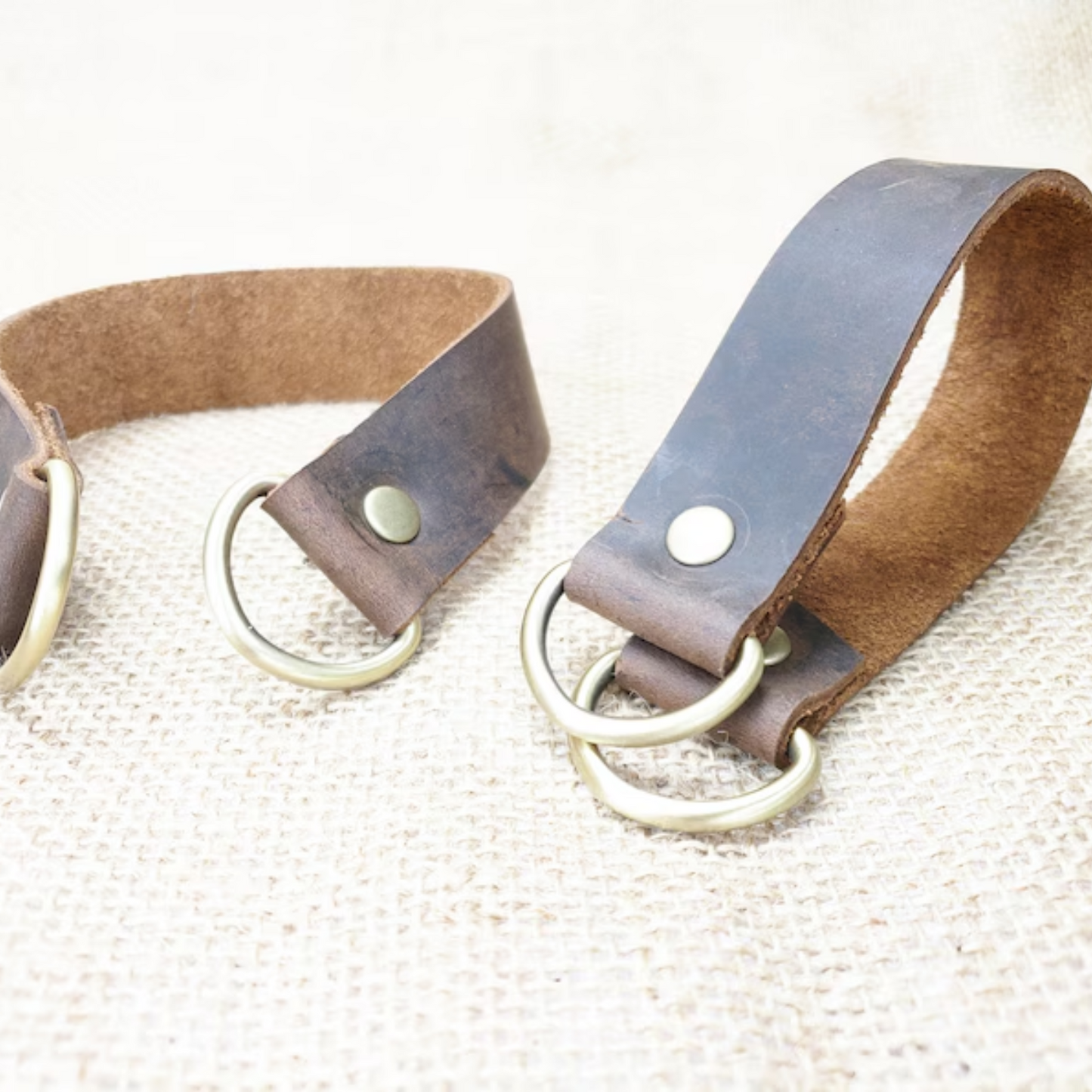 Leather curtain tie backs