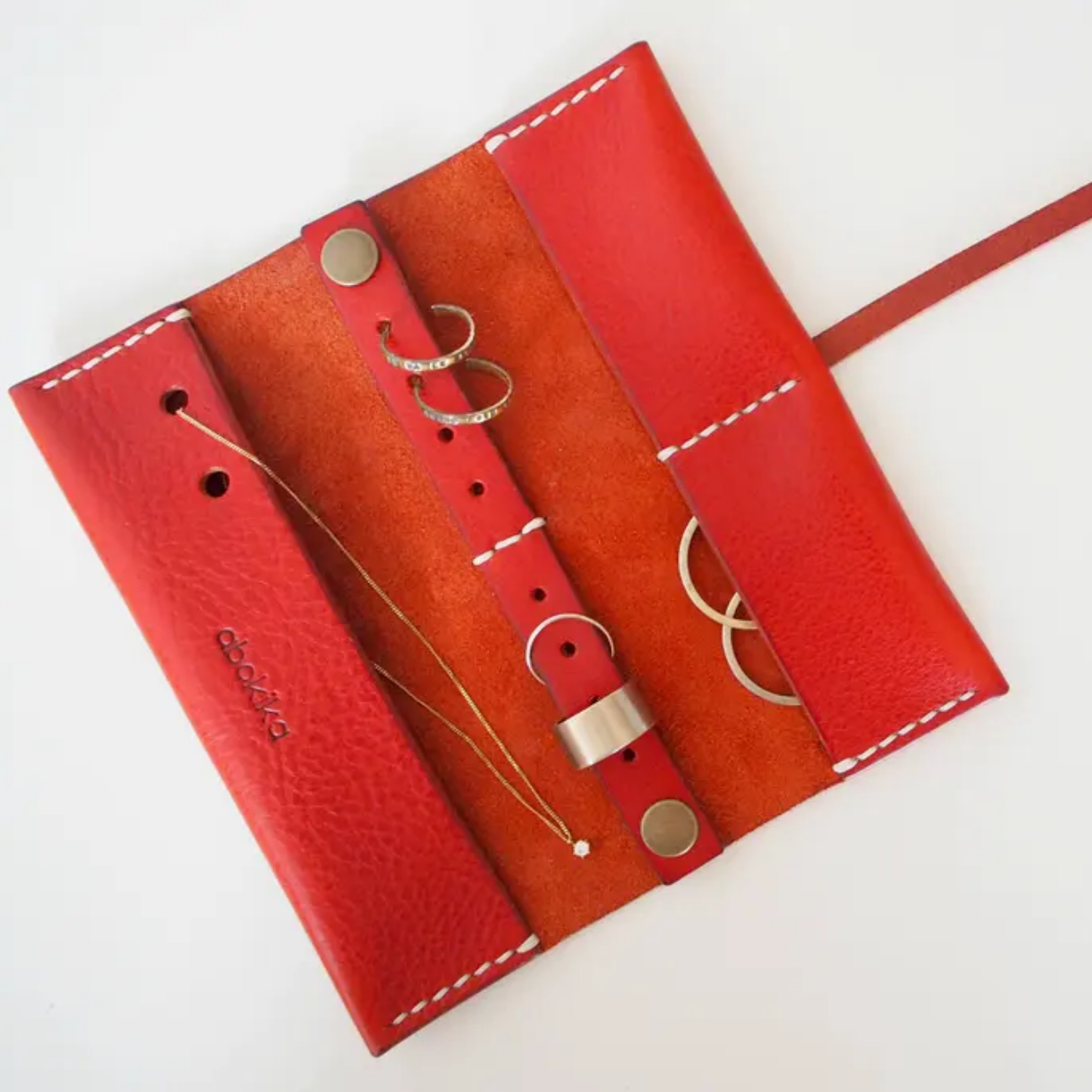 Leather Travel Jewellery Roll