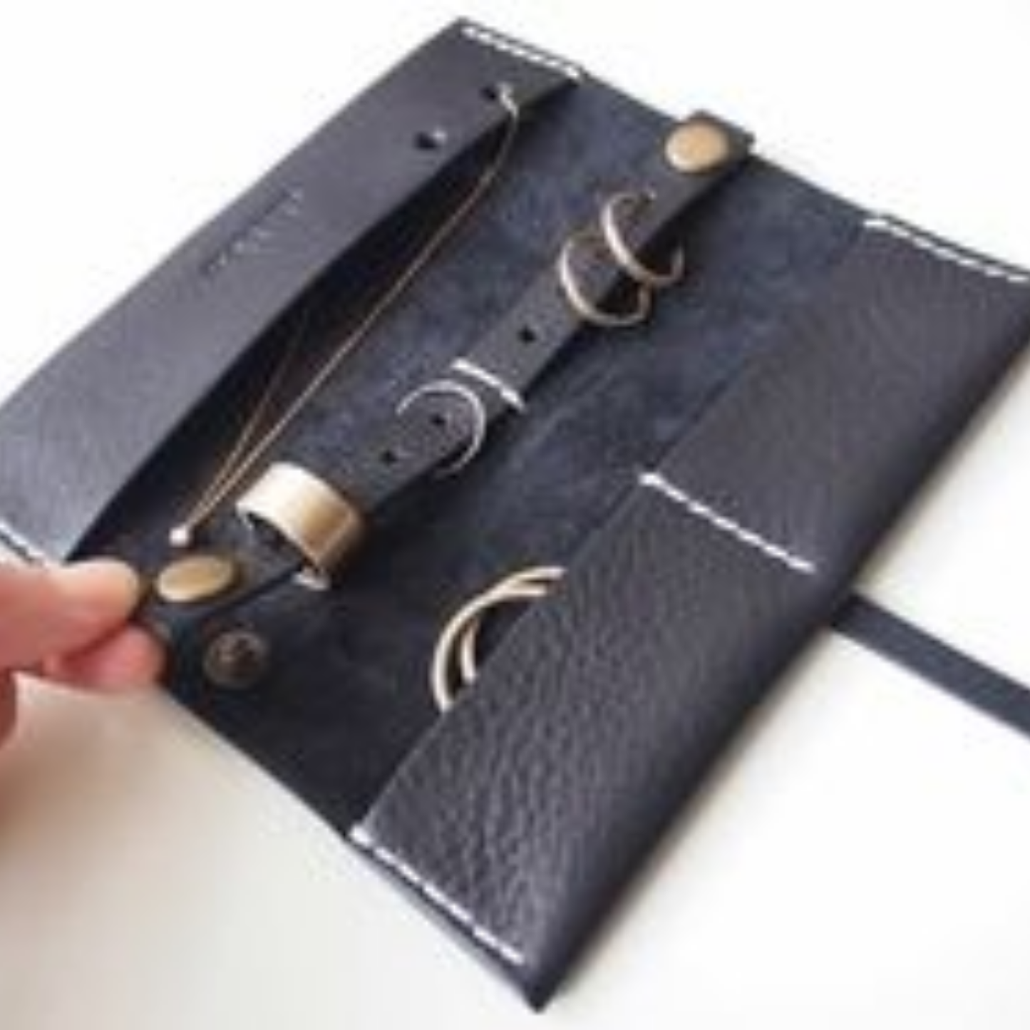 Leather Travel Jewellery Roll