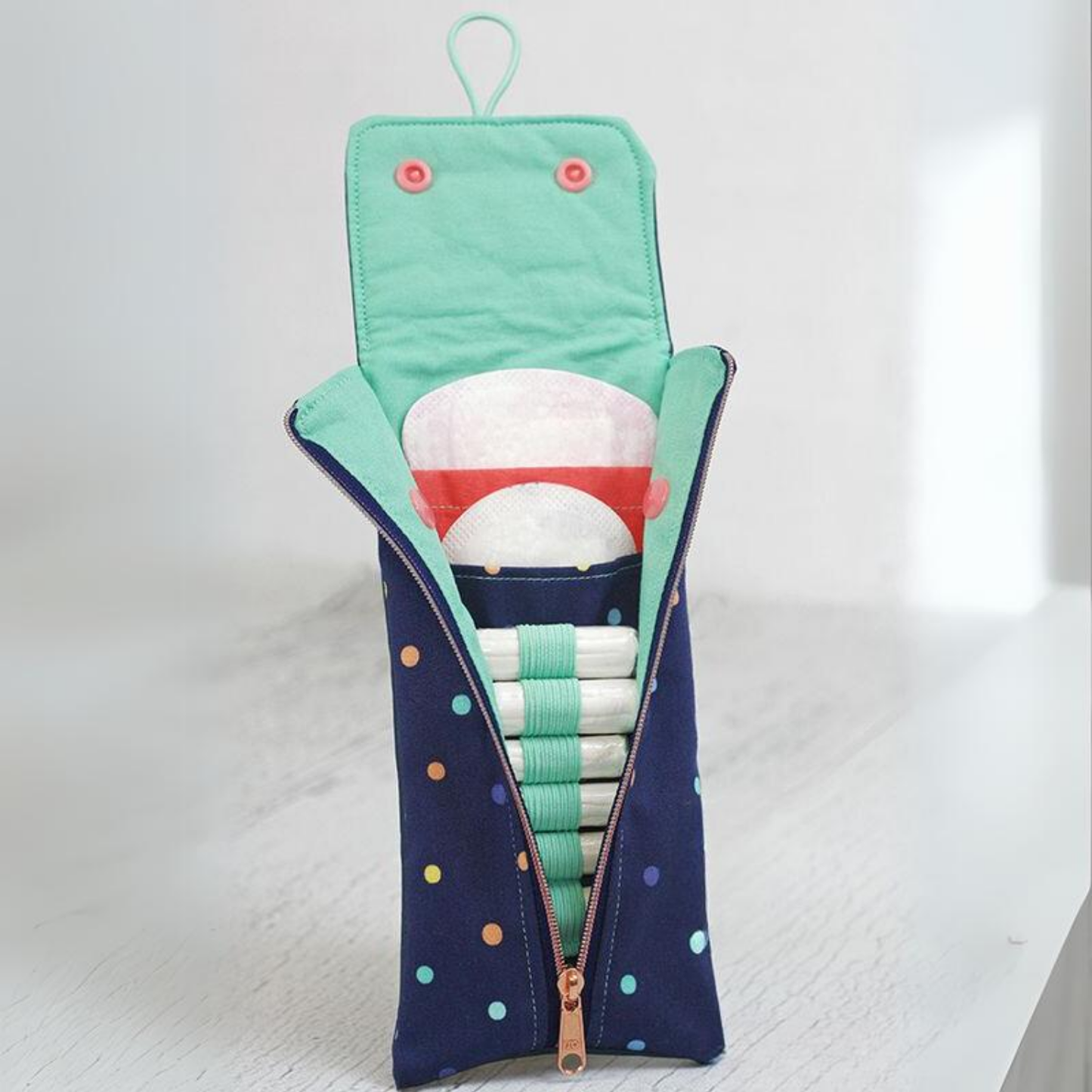 Pouch for panty liners and tampons