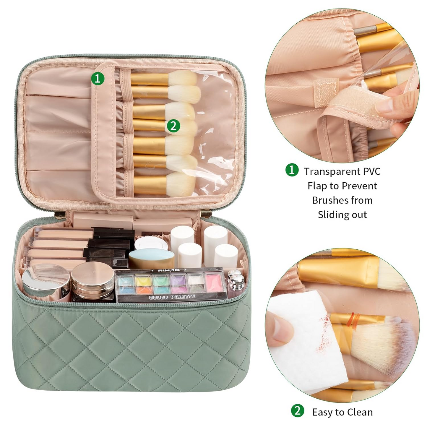 Large Capacity Travel Makeup Case Organizer
