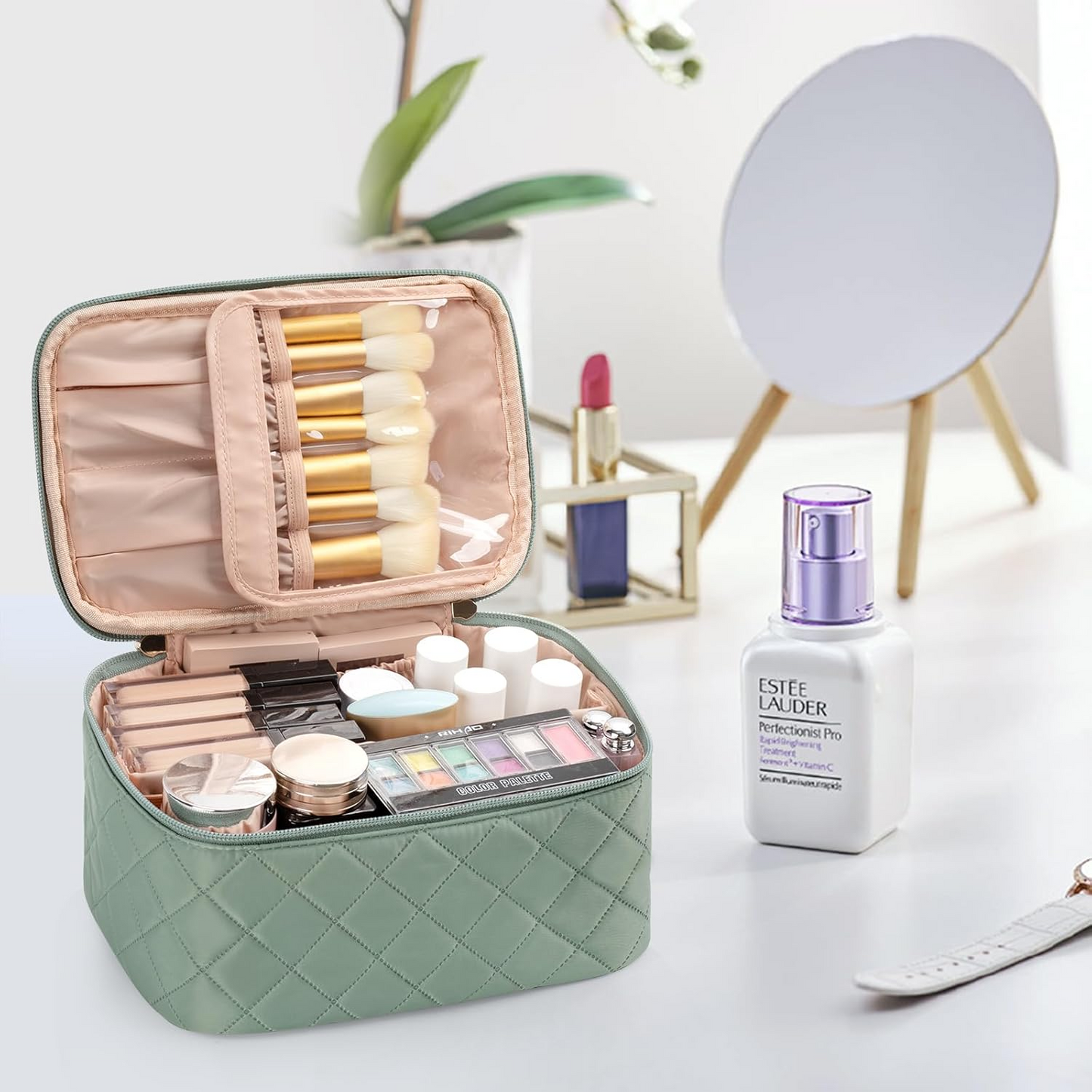 Large Capacity Travel Makeup Case Organizer