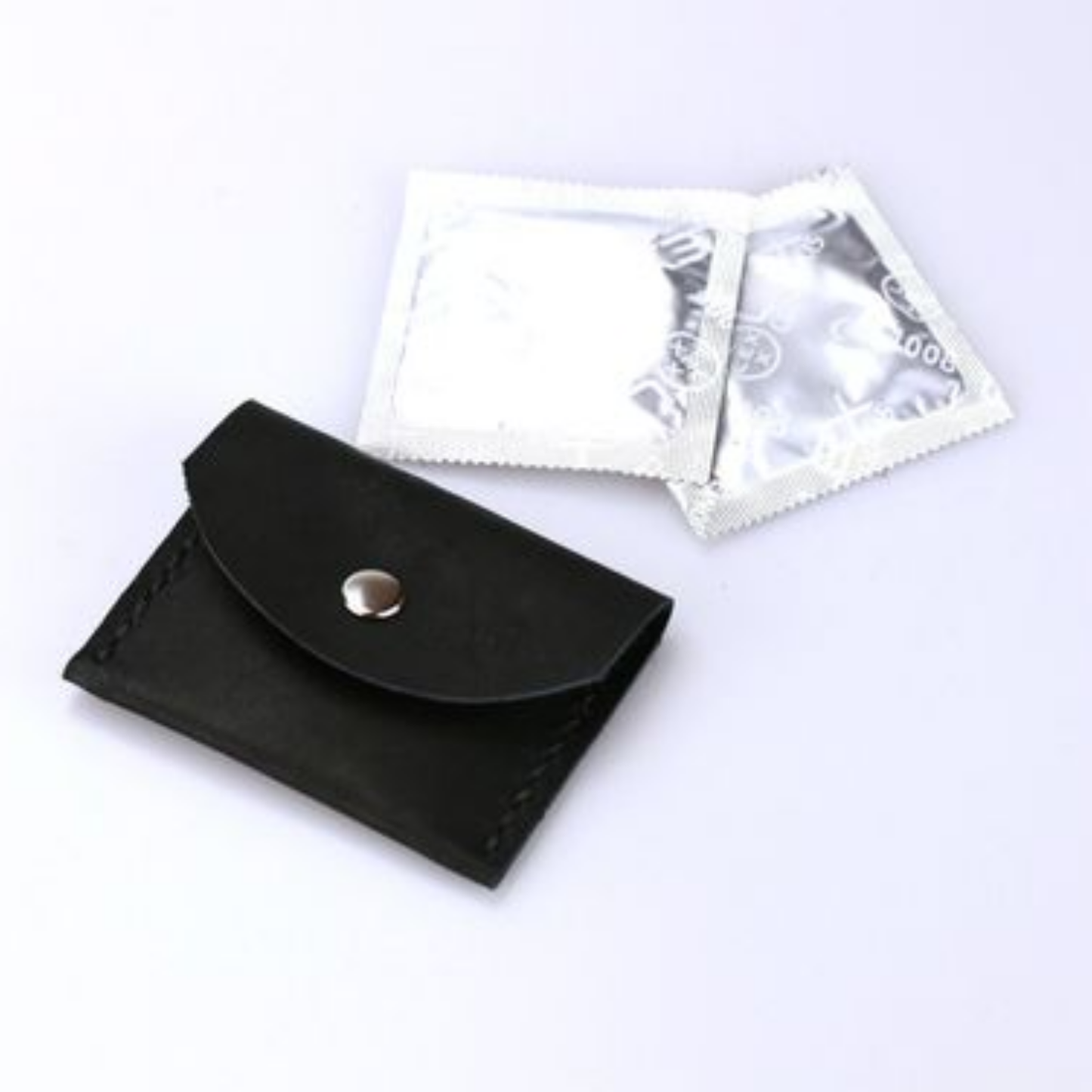 Leather Condom Case Black