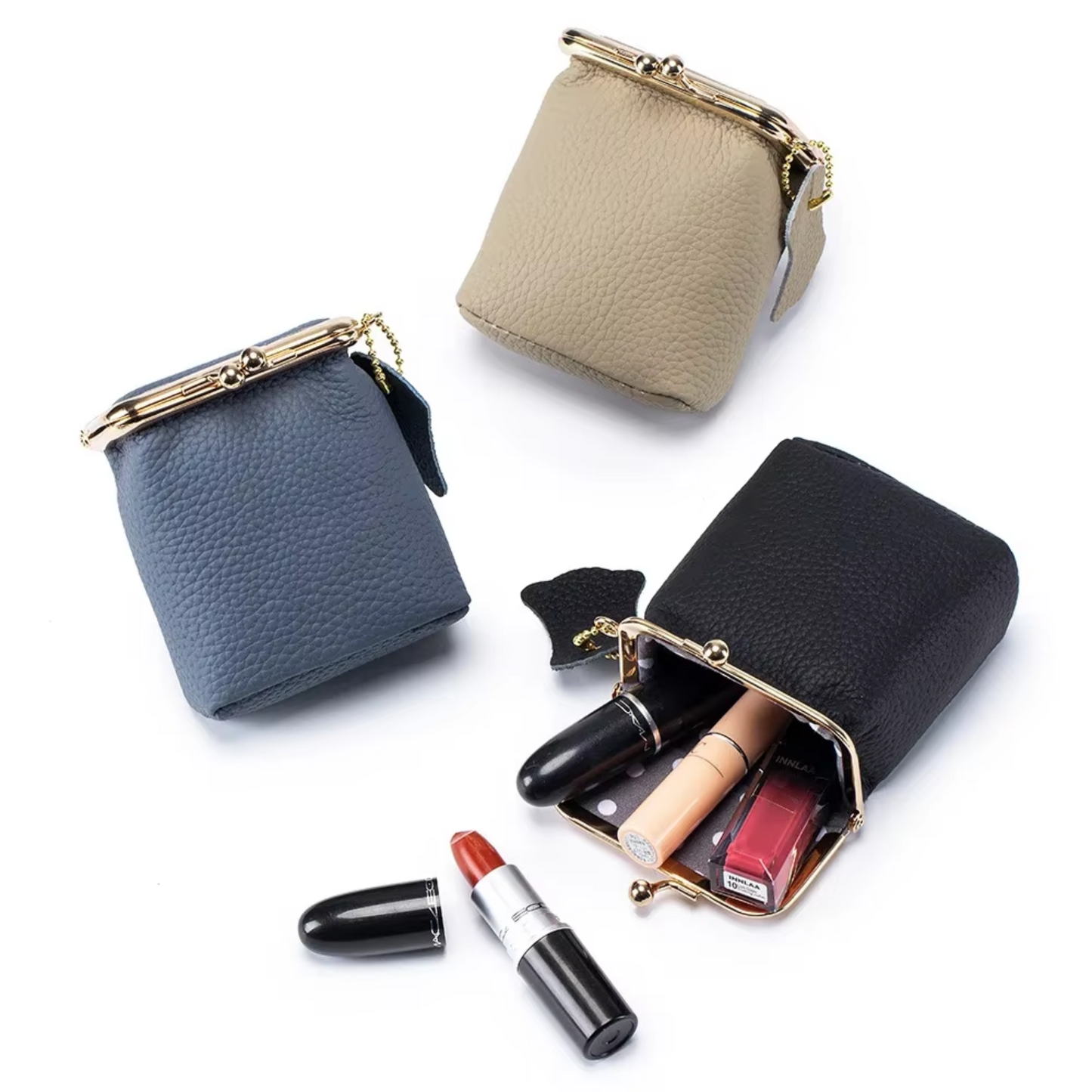 Mini Kiss Lock Cosmetic Purse