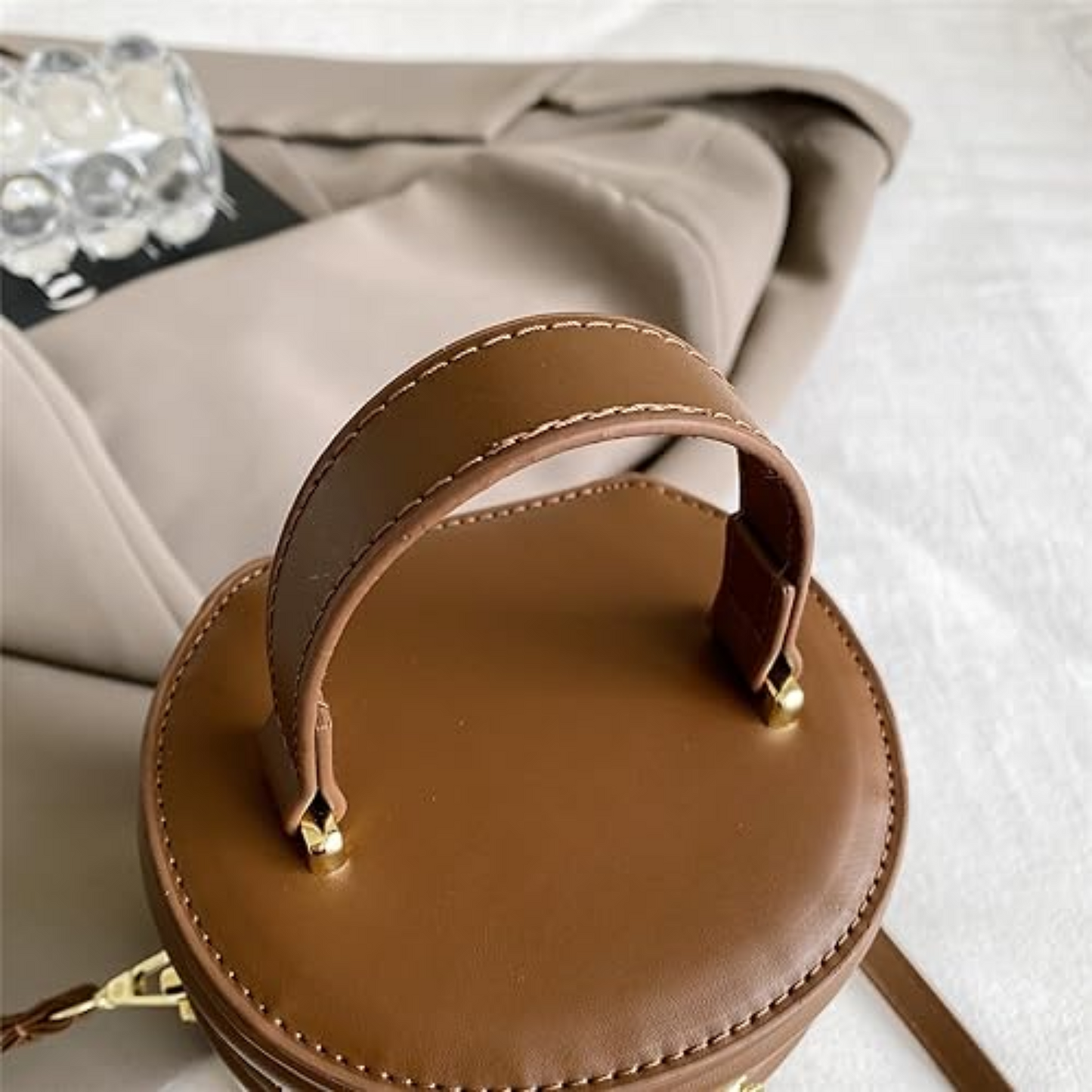 PU Leather Cylinder Bag
