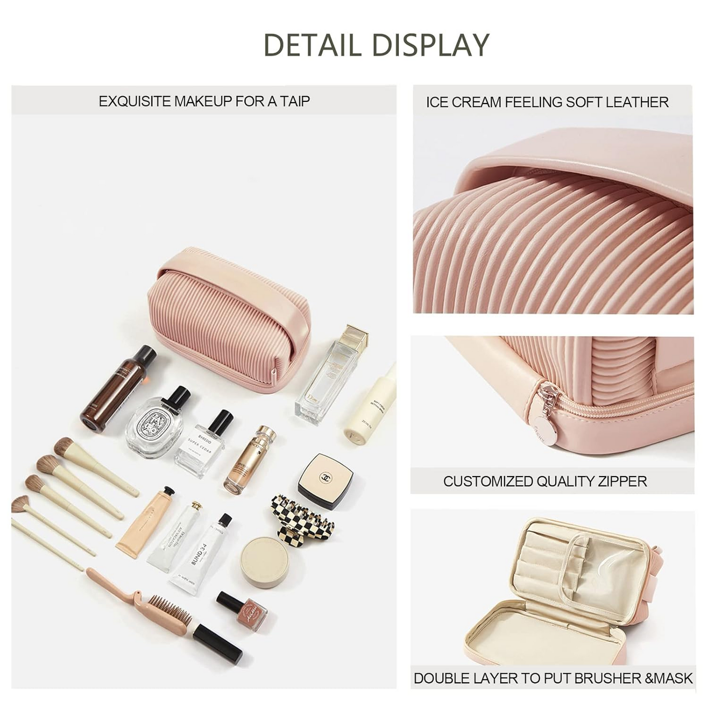 REWMET Cream Toast Makeup Bag