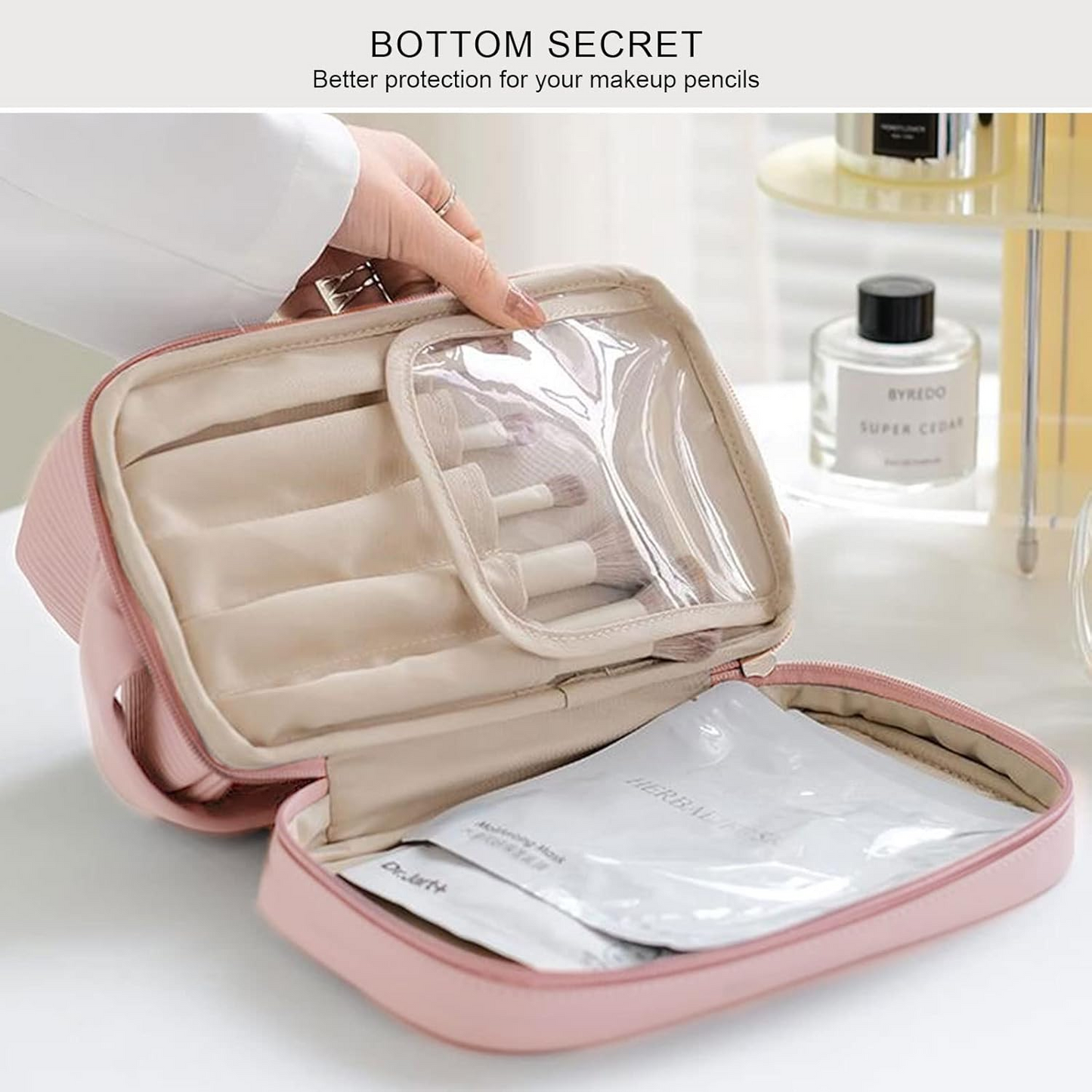 REWMET Cream Toast Makeup Bag