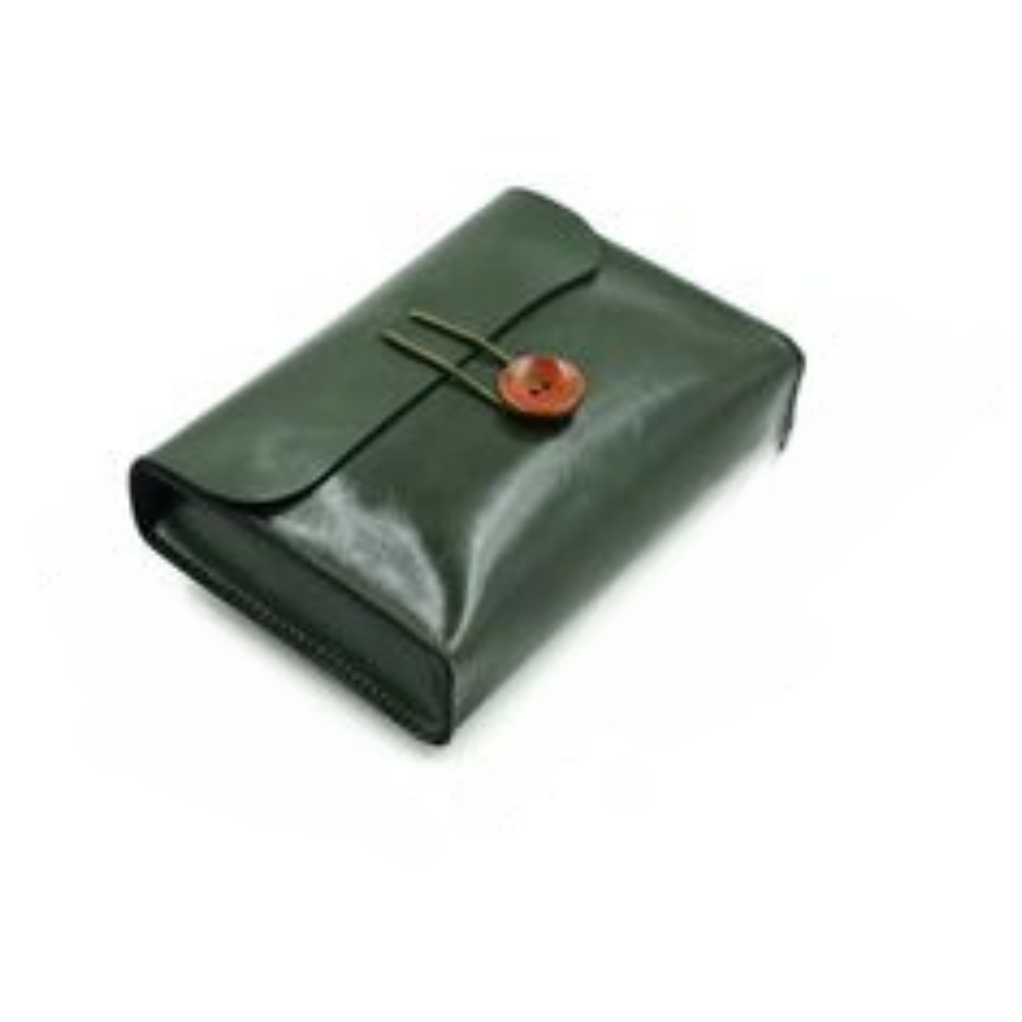 Colourful Cosmetic Organiser Clutch Bag - Glossy Brown