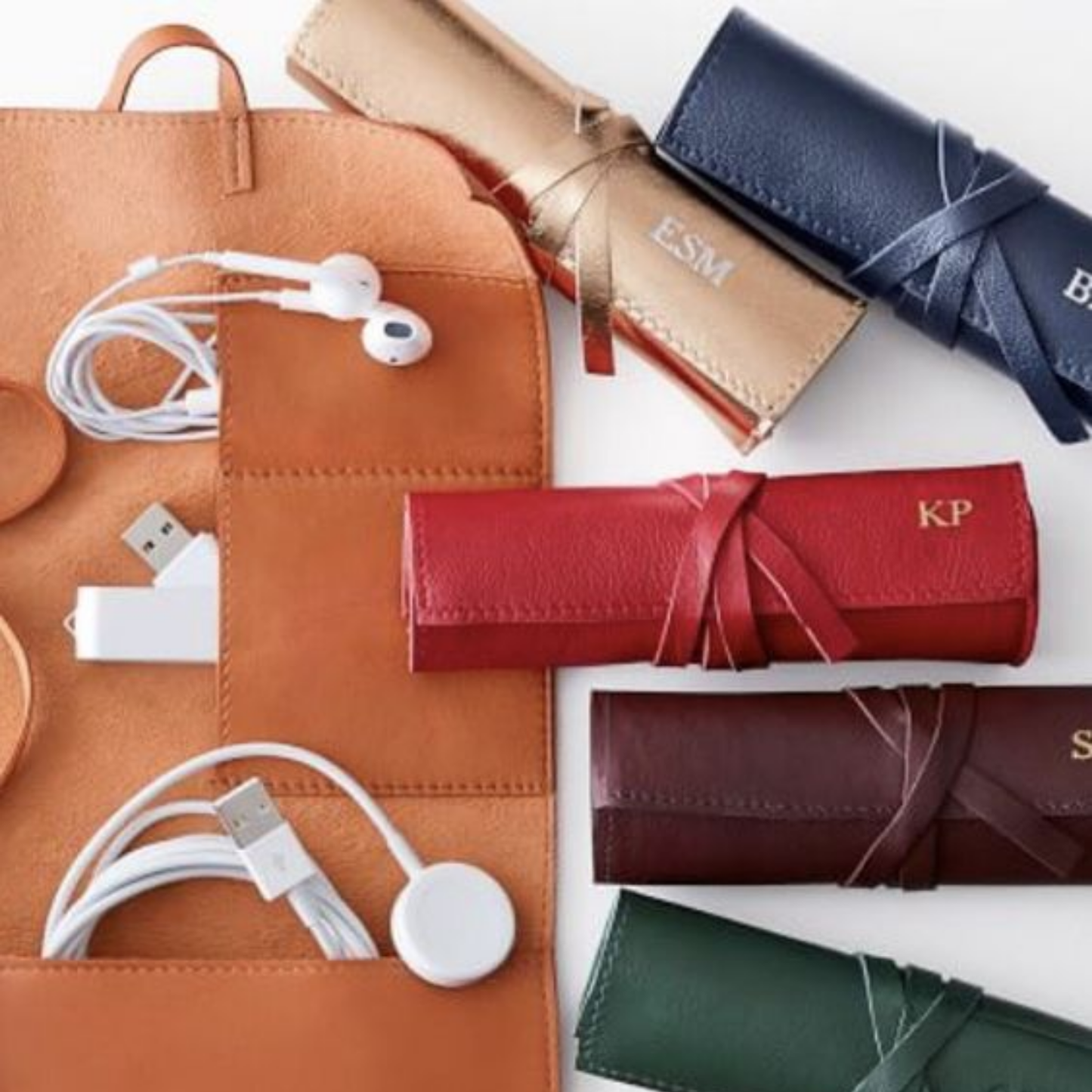 Leather Charger Roll Up