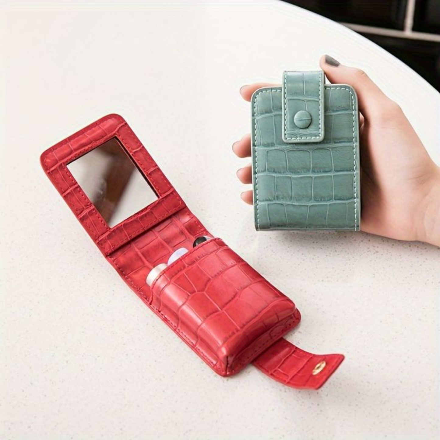 Crocodile Embossed Lipstick Holder