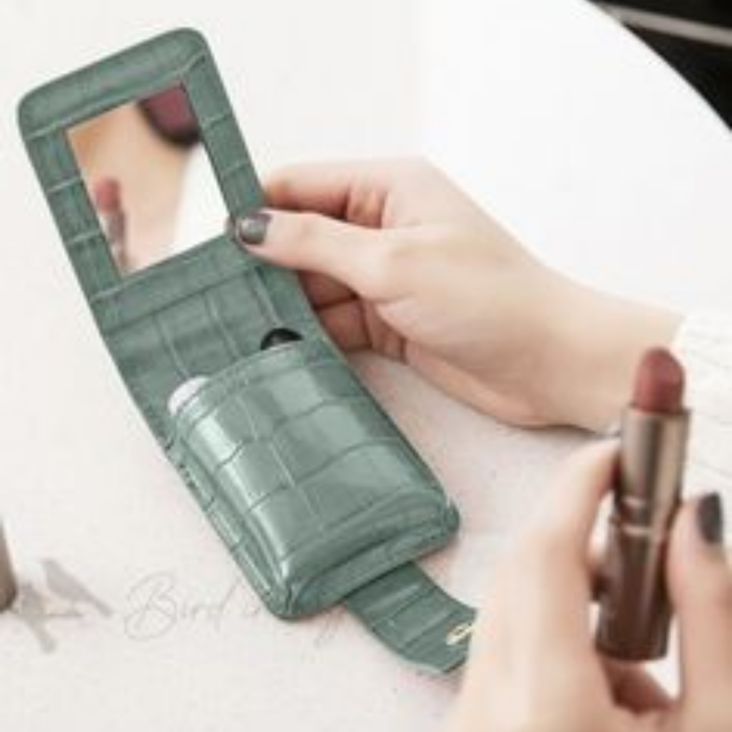 Crocodile Embossed Lipstick Holder