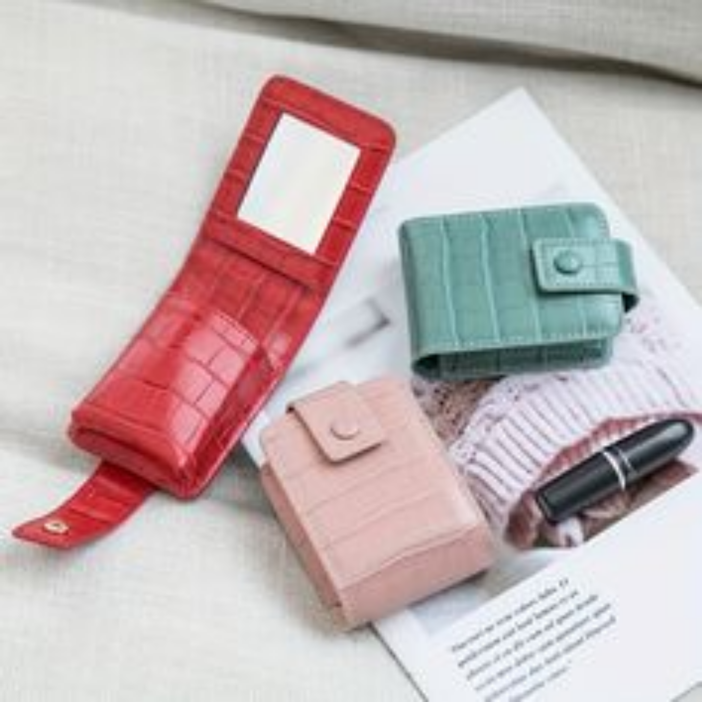 Crocodile Embossed Lipstick Holder