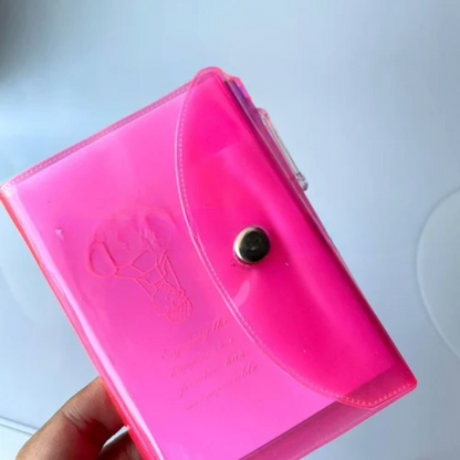 Transparent  pocket folding card case pouch