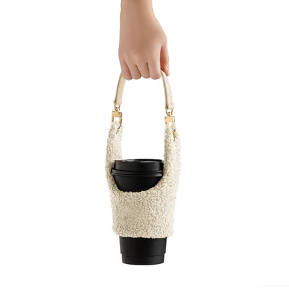 Portable Insulated Pu Leather Cup Bag