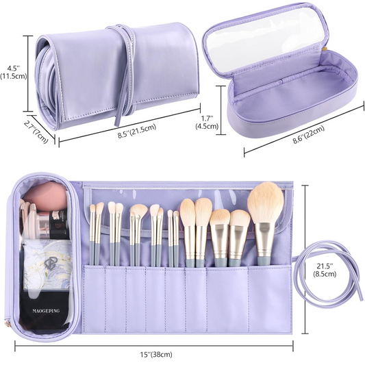 Cosmetic Bags Roll Up Brush Storage Bag