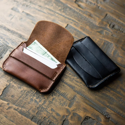 Personalized Fine Leather Front Pocket Wallet