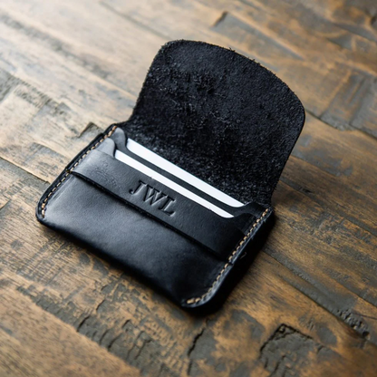 Personalized Fine Leather Front Pocket Wallet