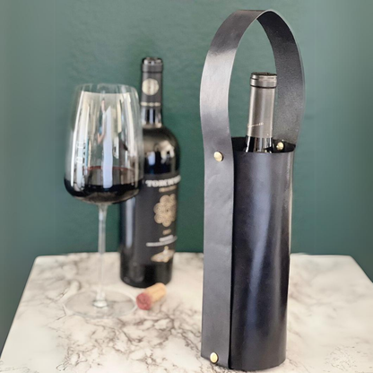 Leather Wine Bottle Carrier