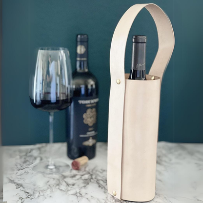 Leather Wine Bottle Carrier