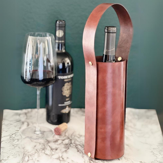 Leather Wine Bottle Carrier